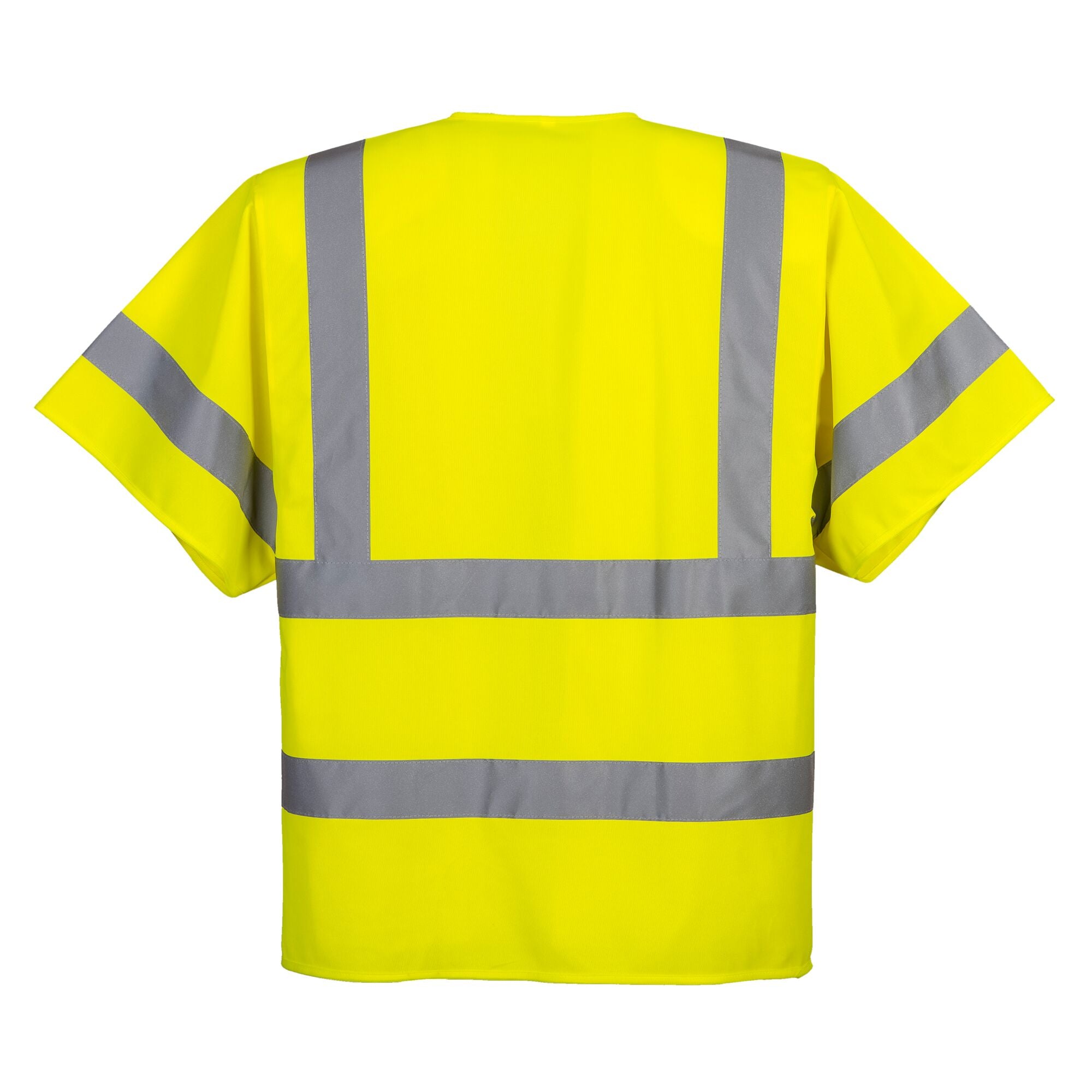 Vest met Rits en Halve Mouwen - Geel - achterkant