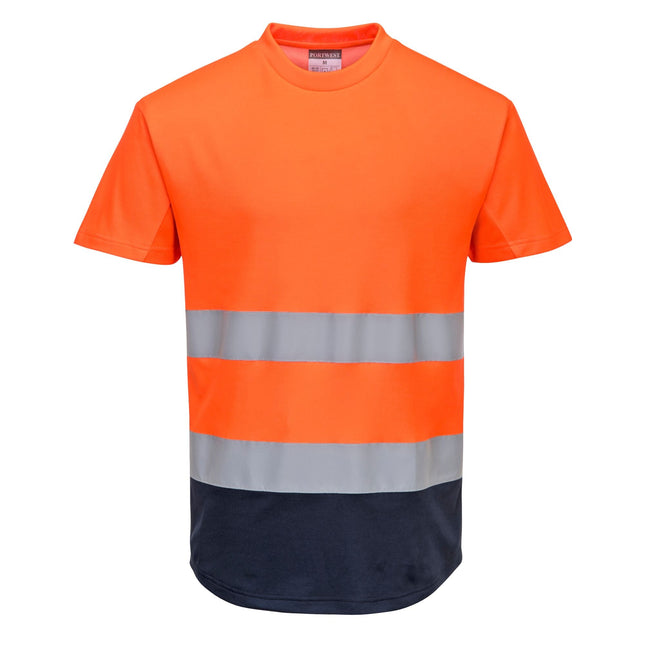 Tweekleurig Mesh - Oranje/Marine