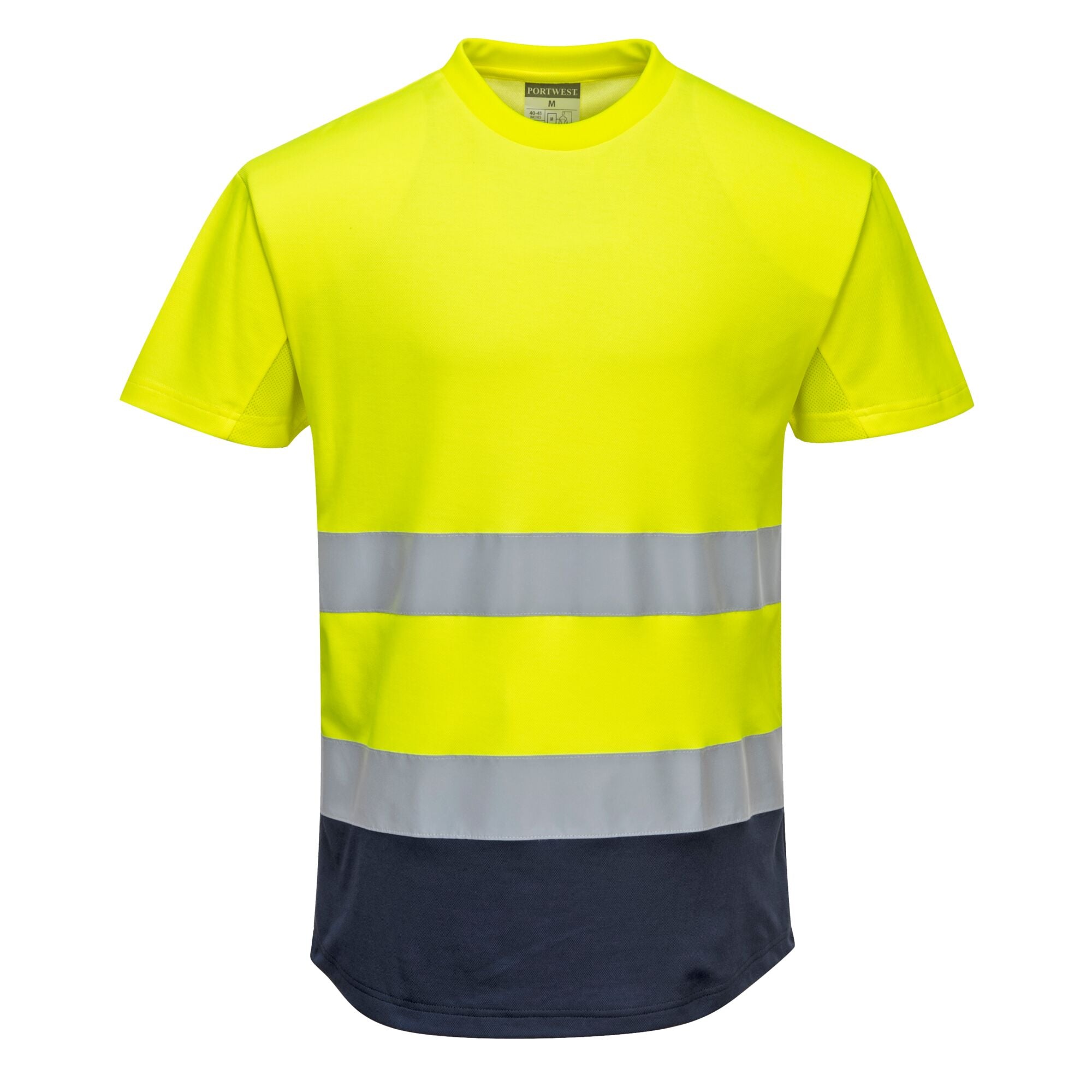 Tweekleurig Mesh - Geel/Marine