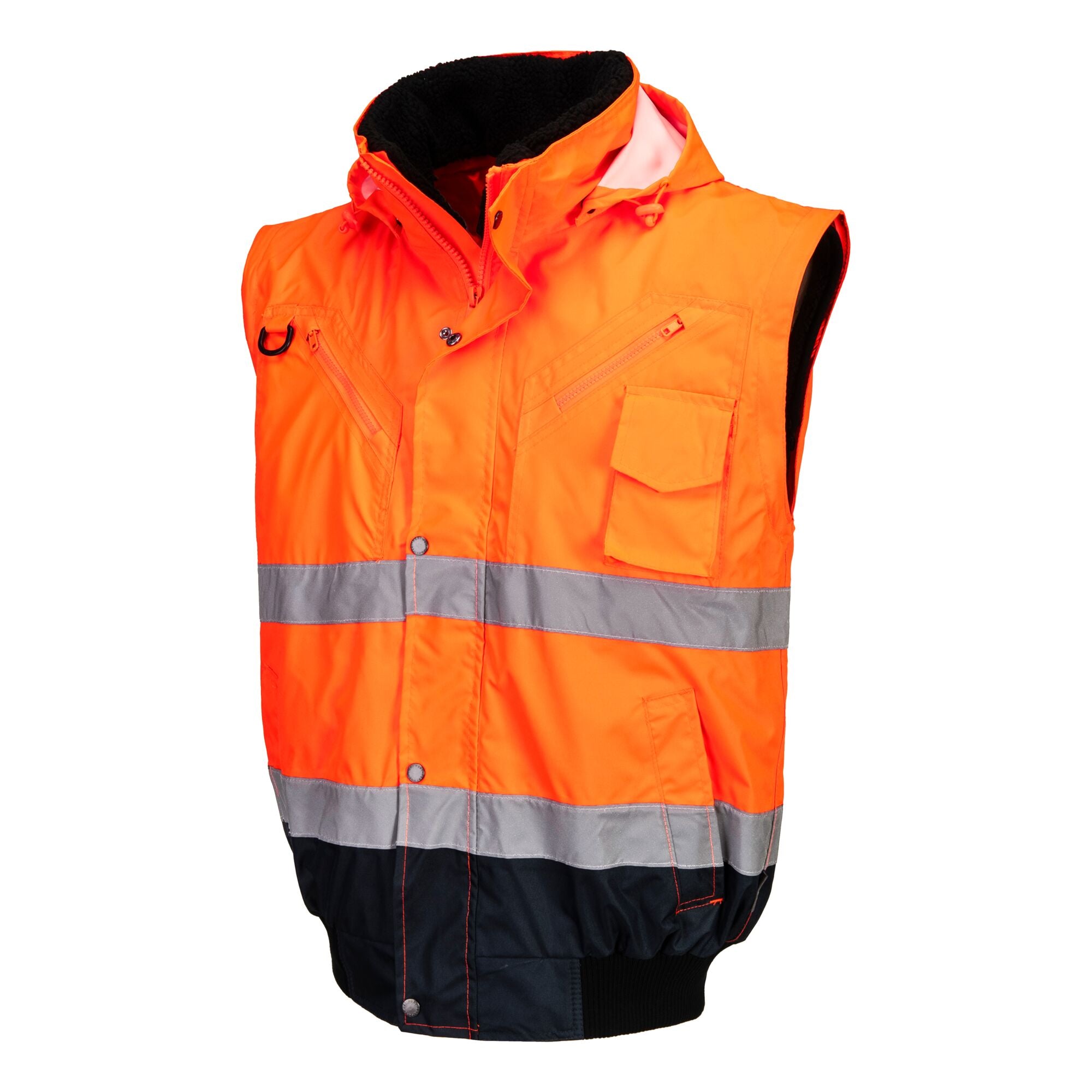 Hi-Vis 3-in-1 Contrast Bomberjack - Oranje/Marine - opname 7