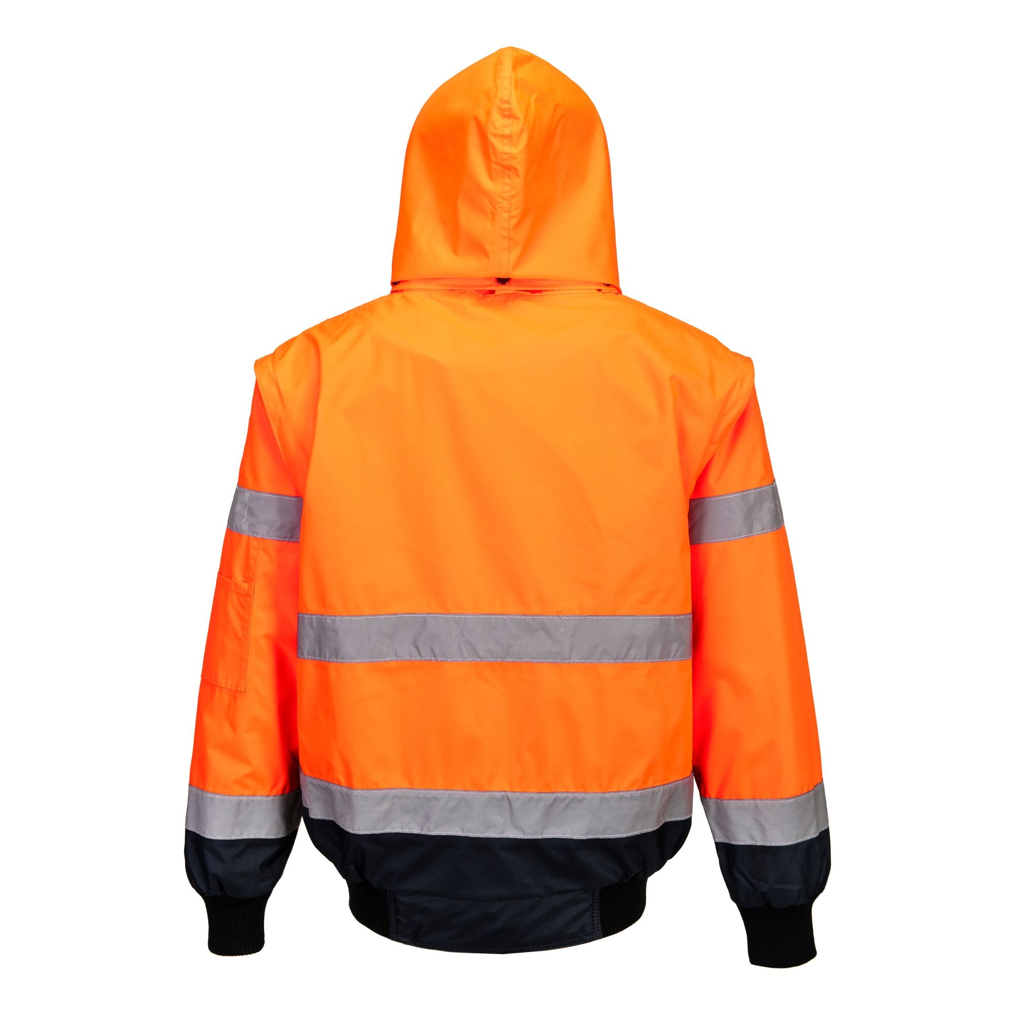 Hi-Vis 3-in-1 Contrast Bomberjack - Oranje/Marine - achterkant