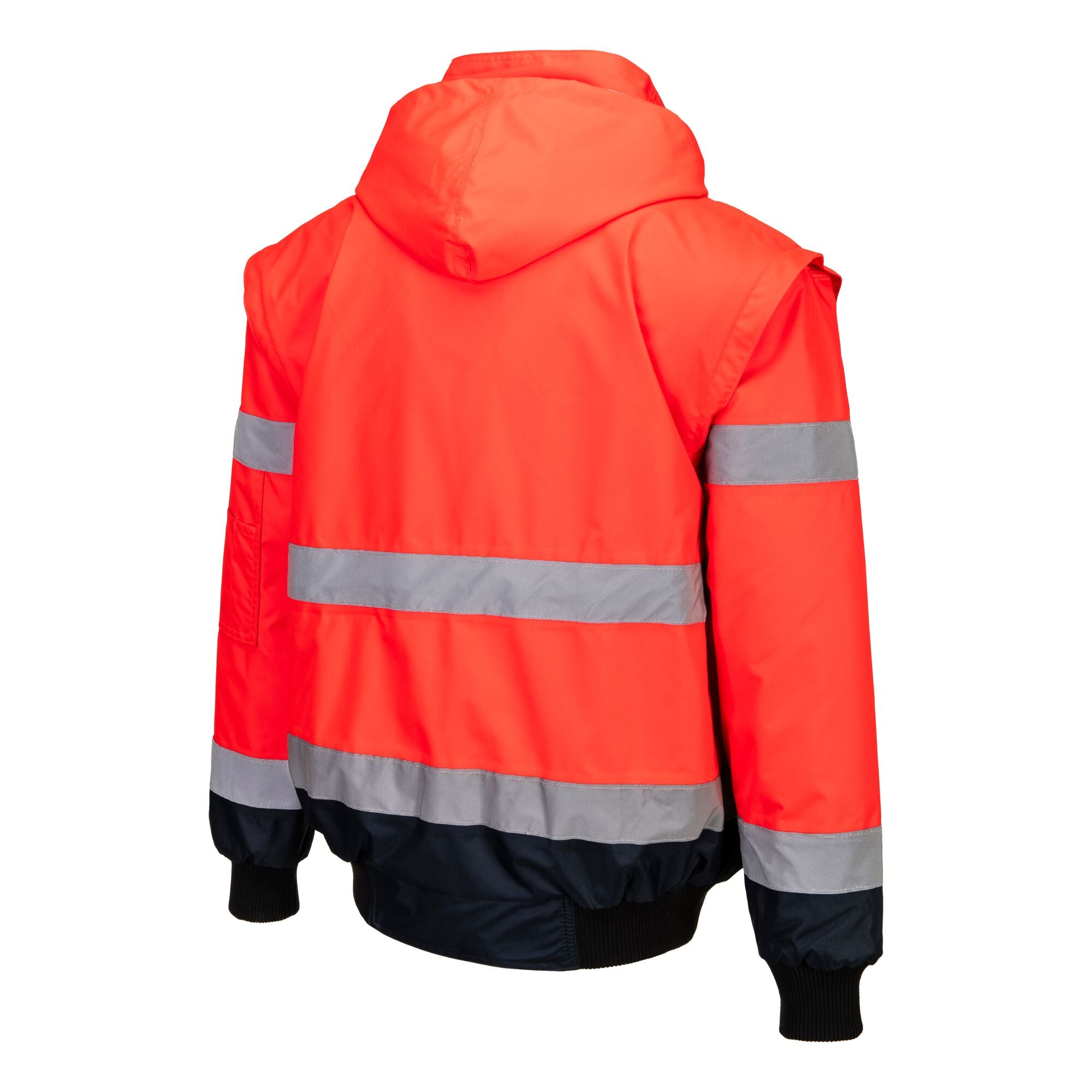 Hi-Vis 3-in-1 Contrast Bomberjack - Rood/Marine - opname 3
