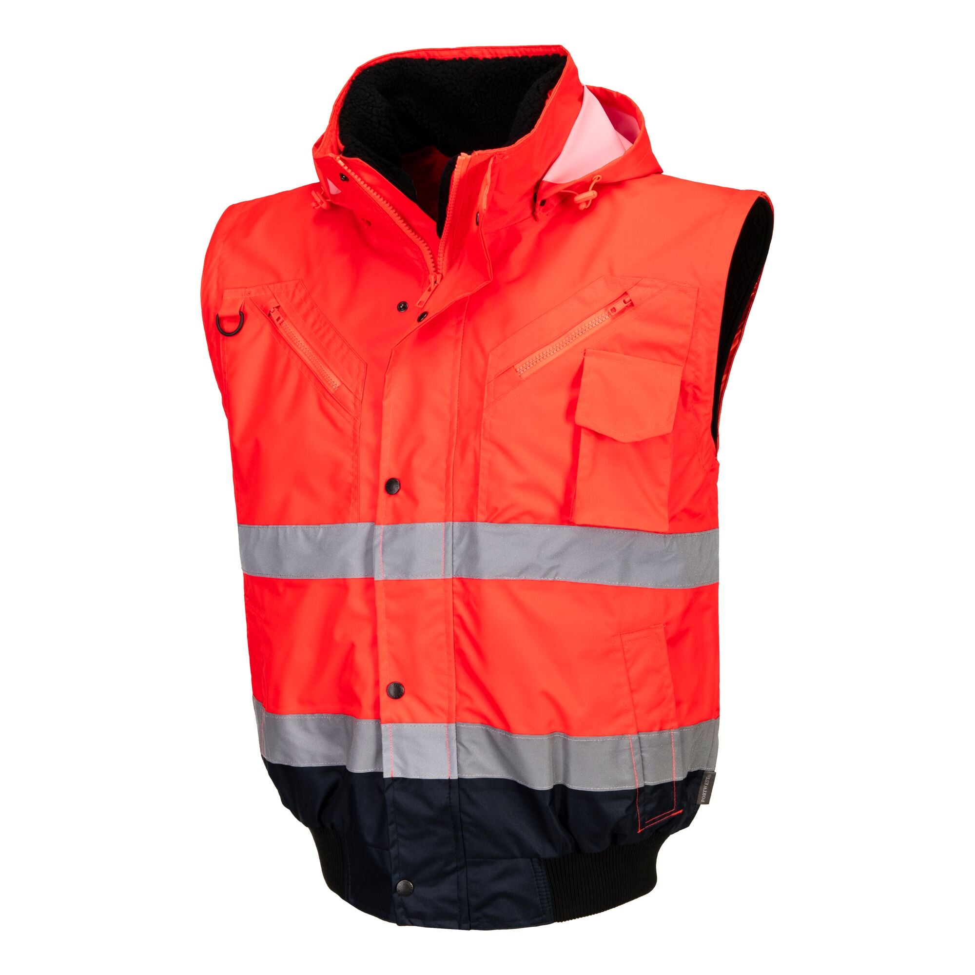 Hi-Vis 3-in-1 Contrast Bomberjack - Rood/Marine - opname 7