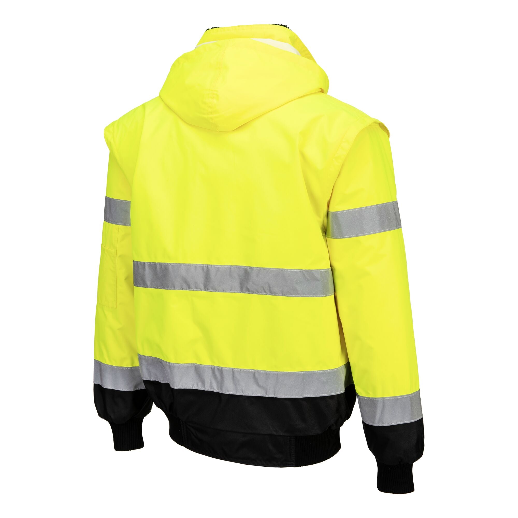 Hi-Vis 3-in-1 Contrast Bomberjack - Geel/Zwart - opname 3