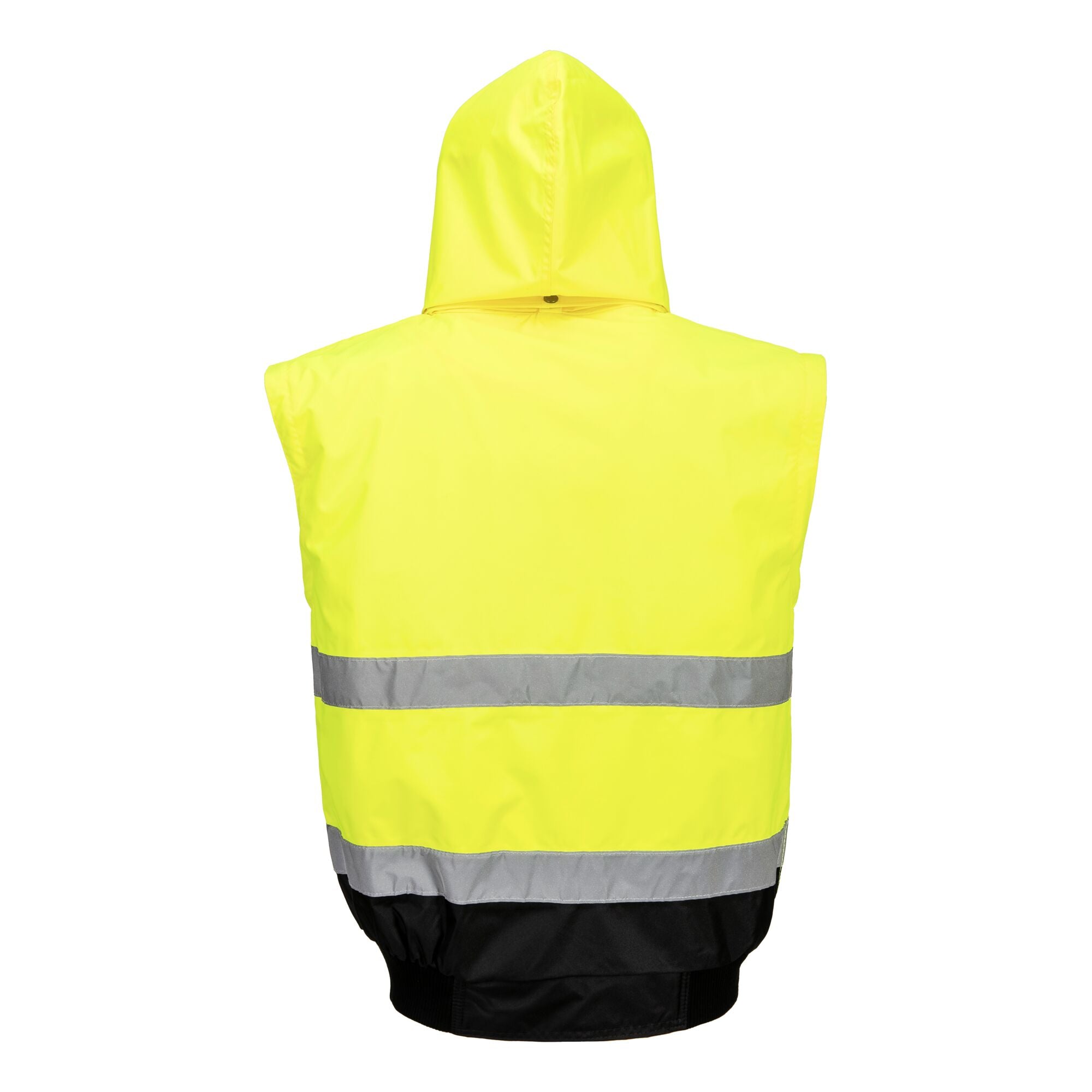 Hi-Vis 3-in-1 Contrast Bomberjack - Geel/Zwart - opname 5