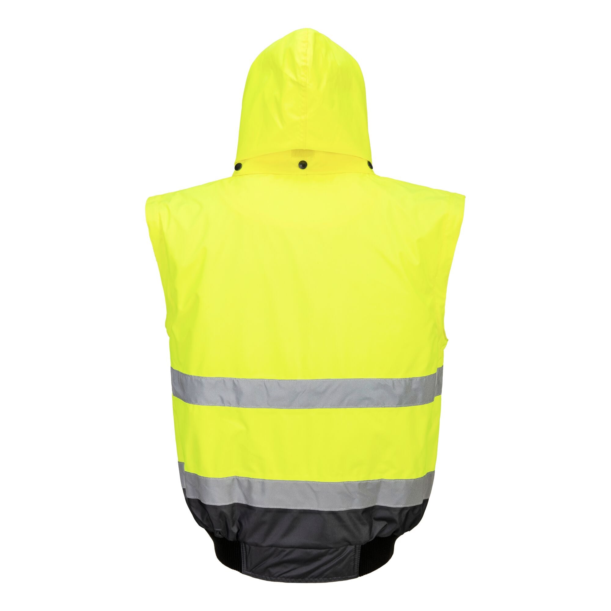 Hi-Vis 3-in-1 Contrast Bomberjack - Geel/Grijs - opname 5