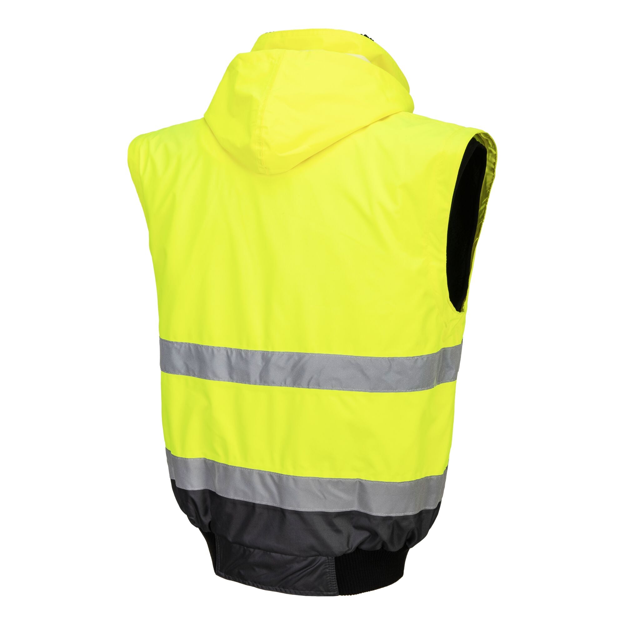 Hi-Vis 3-in-1 Contrast Bomberjack - Geel/Grijs - opname 6
