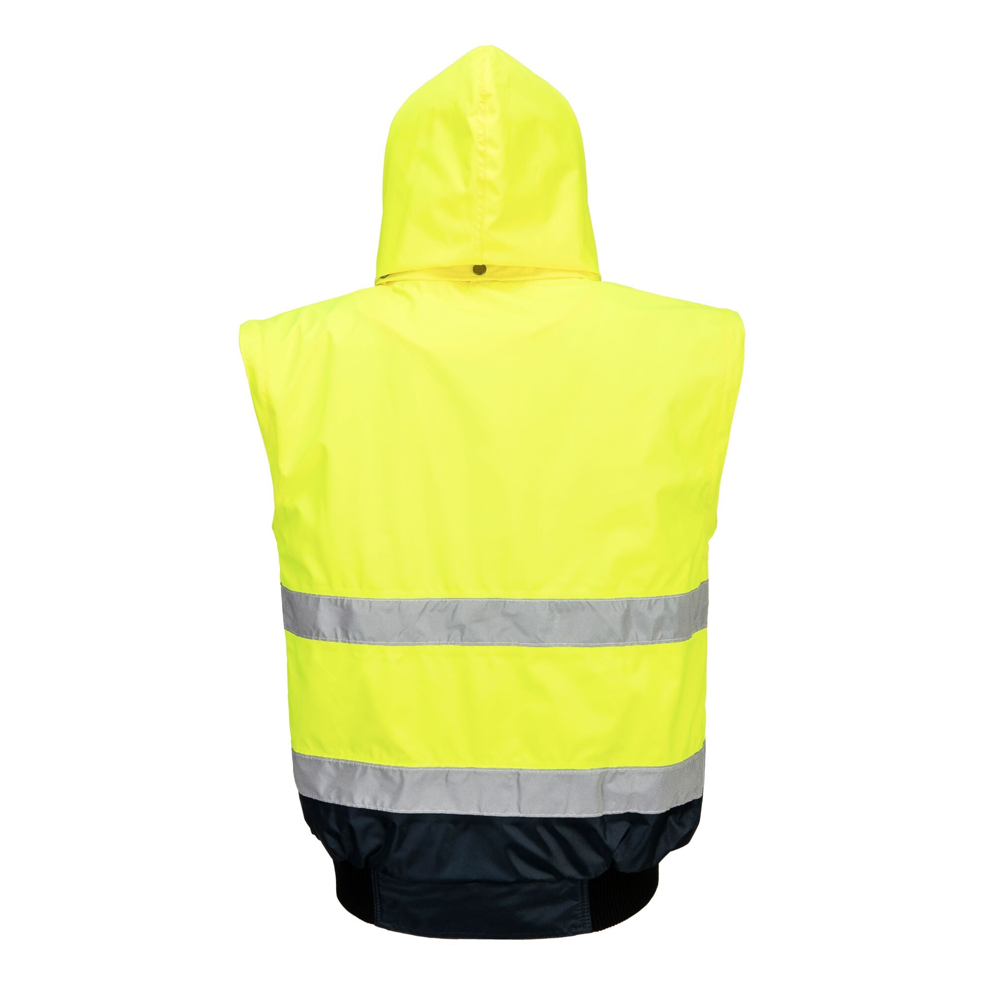 Hi-Vis 3-in-1 Contrast Bomberjack - Geel/Marine - opname 4