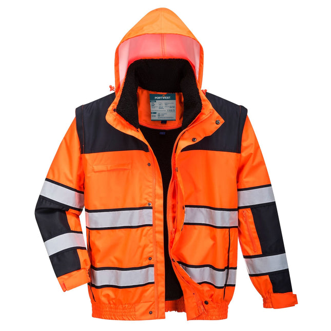 Hi-Vis Klassiek Bomberjack - Oranje/Zwart