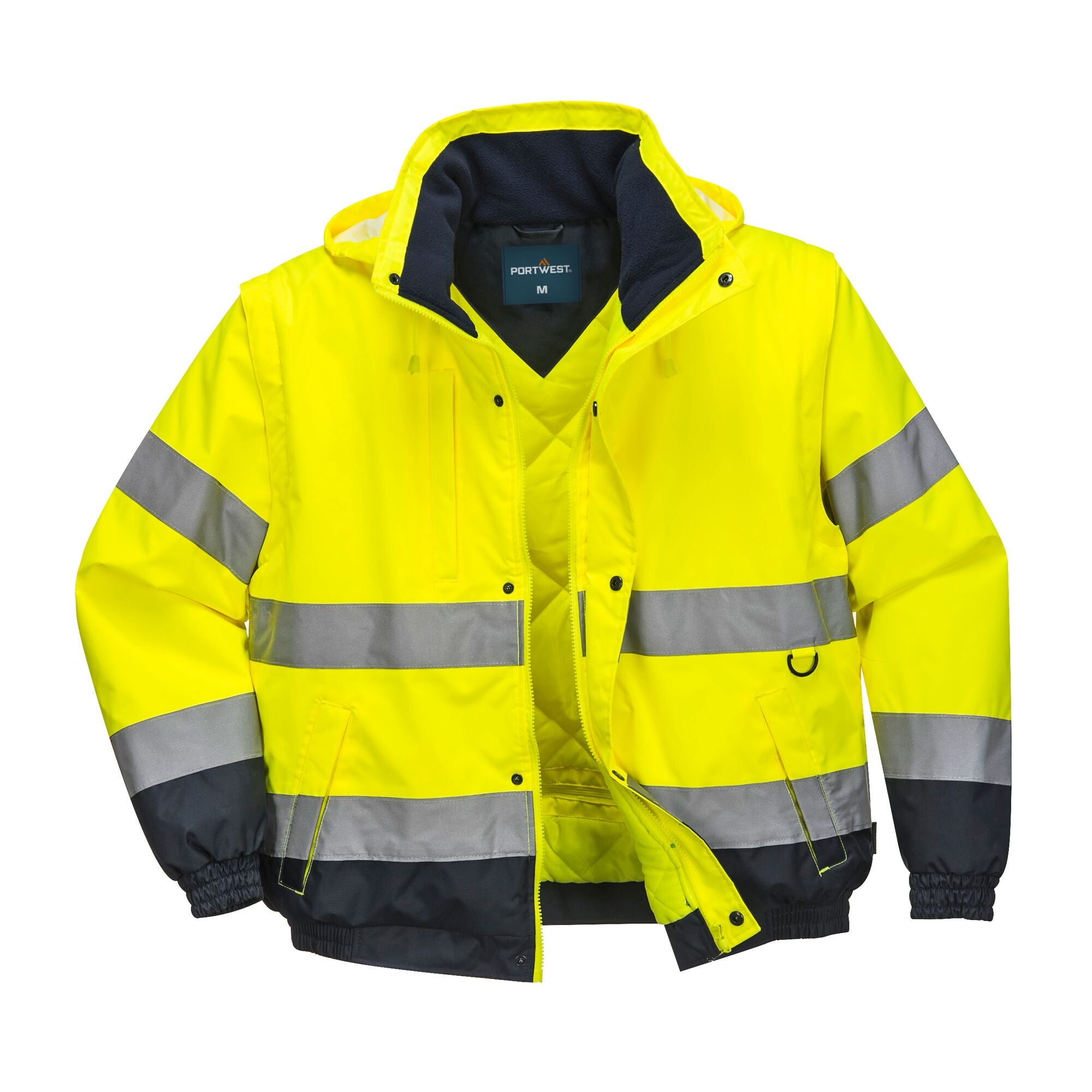 Hi-Vis 2-in-1 Bomberjack - Geel