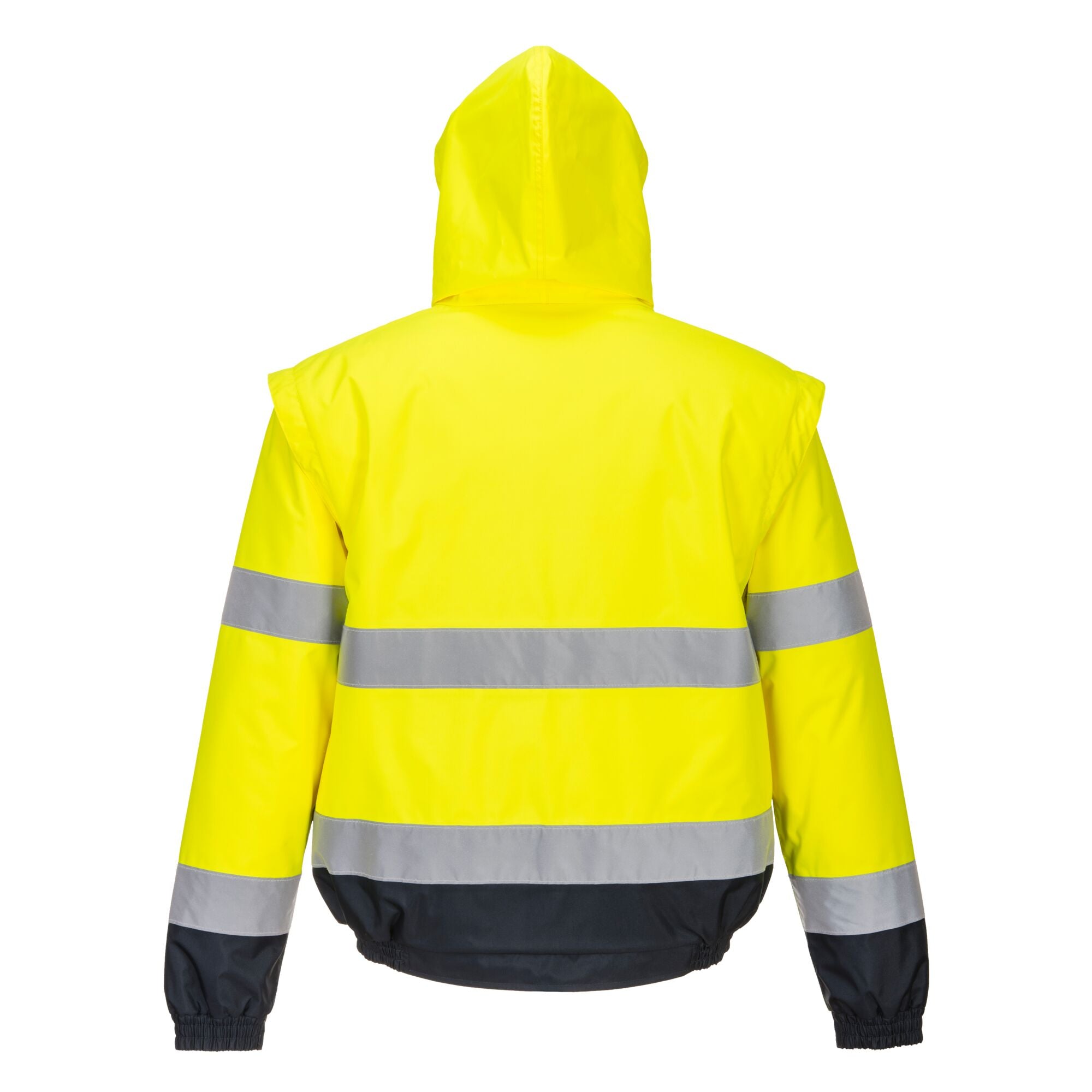 Hi-Vis 2-in-1 Bomberjack - Geel - achterkant