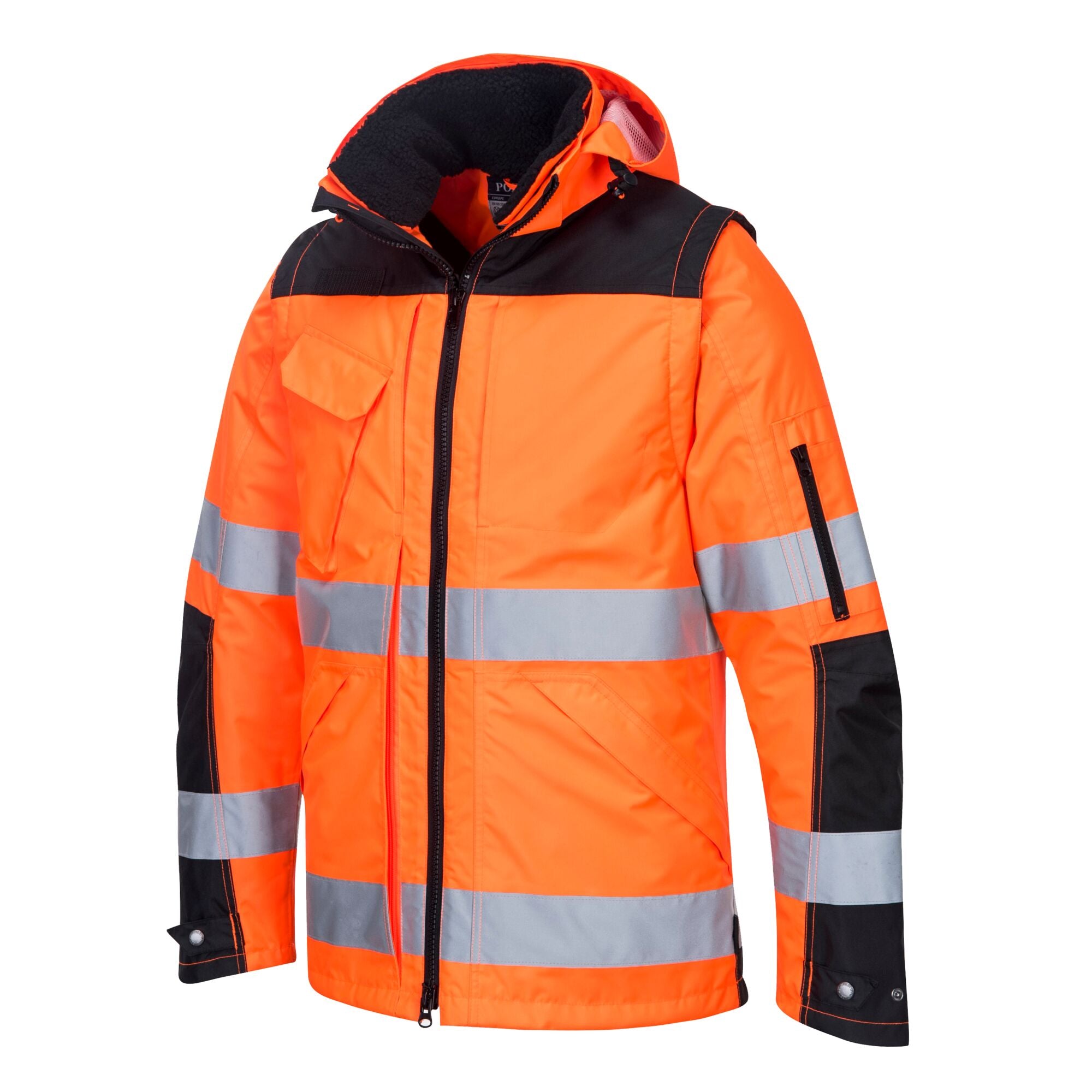 Pro Hi-Vis 3-in-1 jack - Oranje/Zwart - opname 2