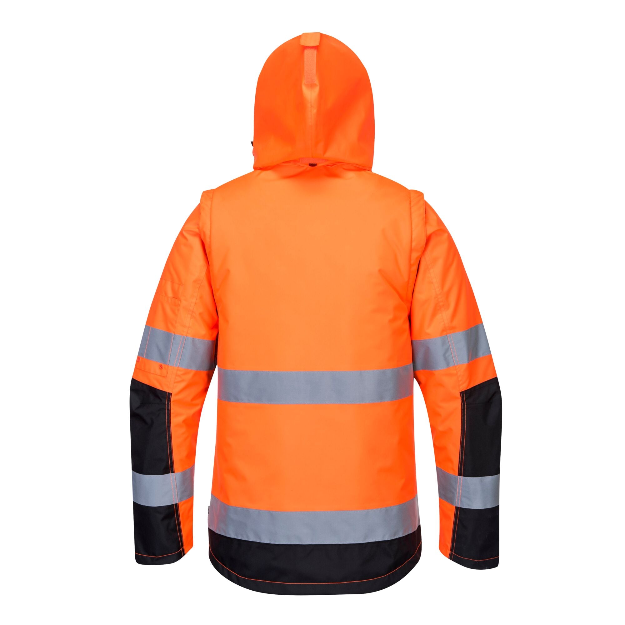 Pro Hi-Vis 3-in-1 jack - Oranje/Zwart - achterkant