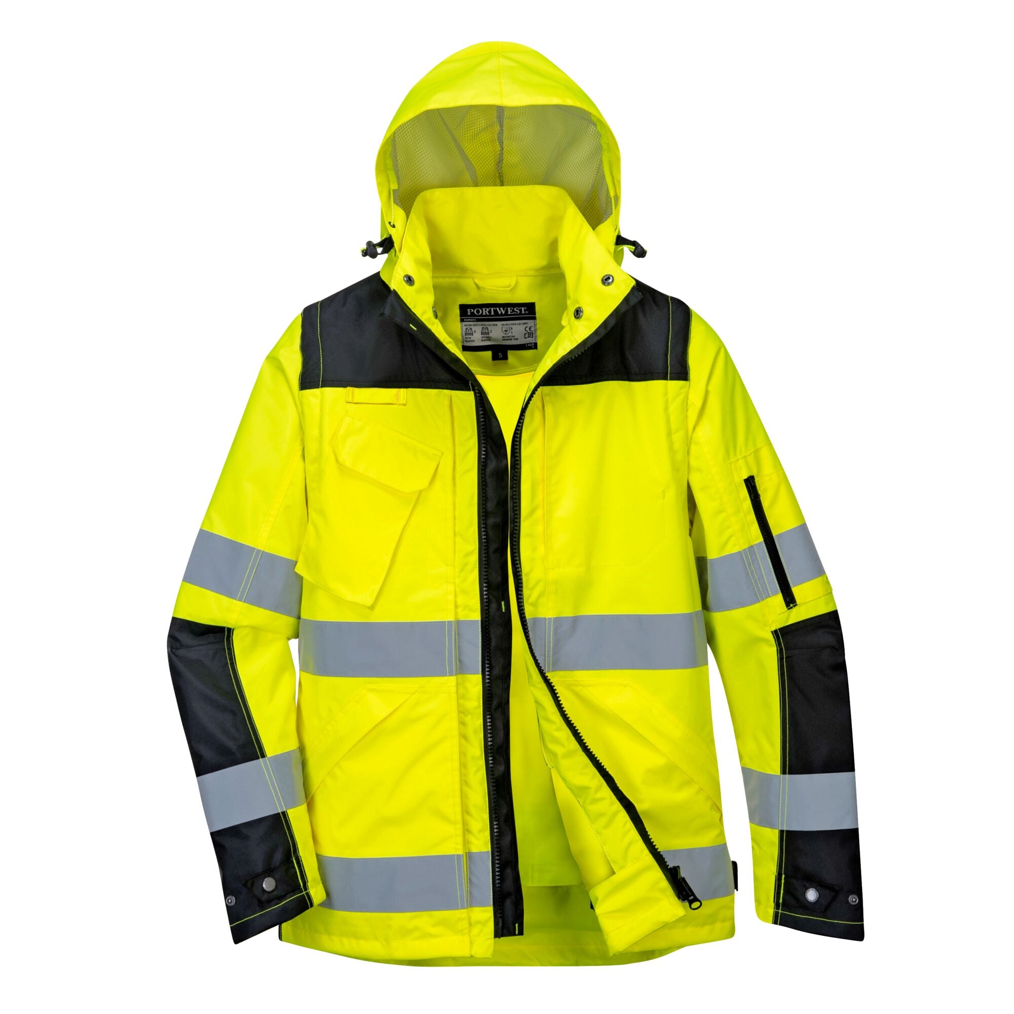 Pro Hi-Vis 3-in-1 jack - Geel/Zwart - opname 2