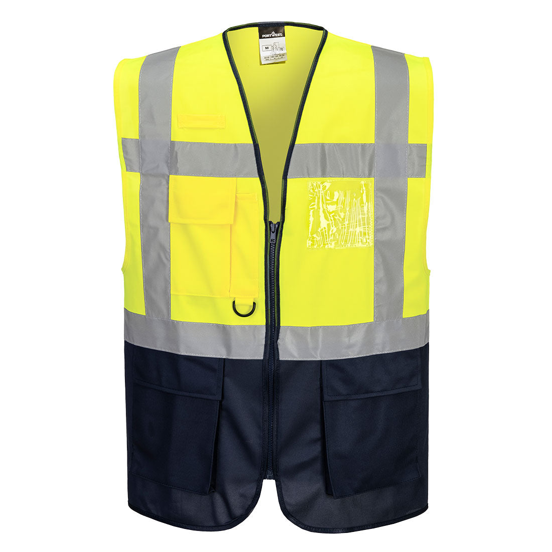 Warsaw Hi-Vis Contrast Executive Vest - Yellow/Black