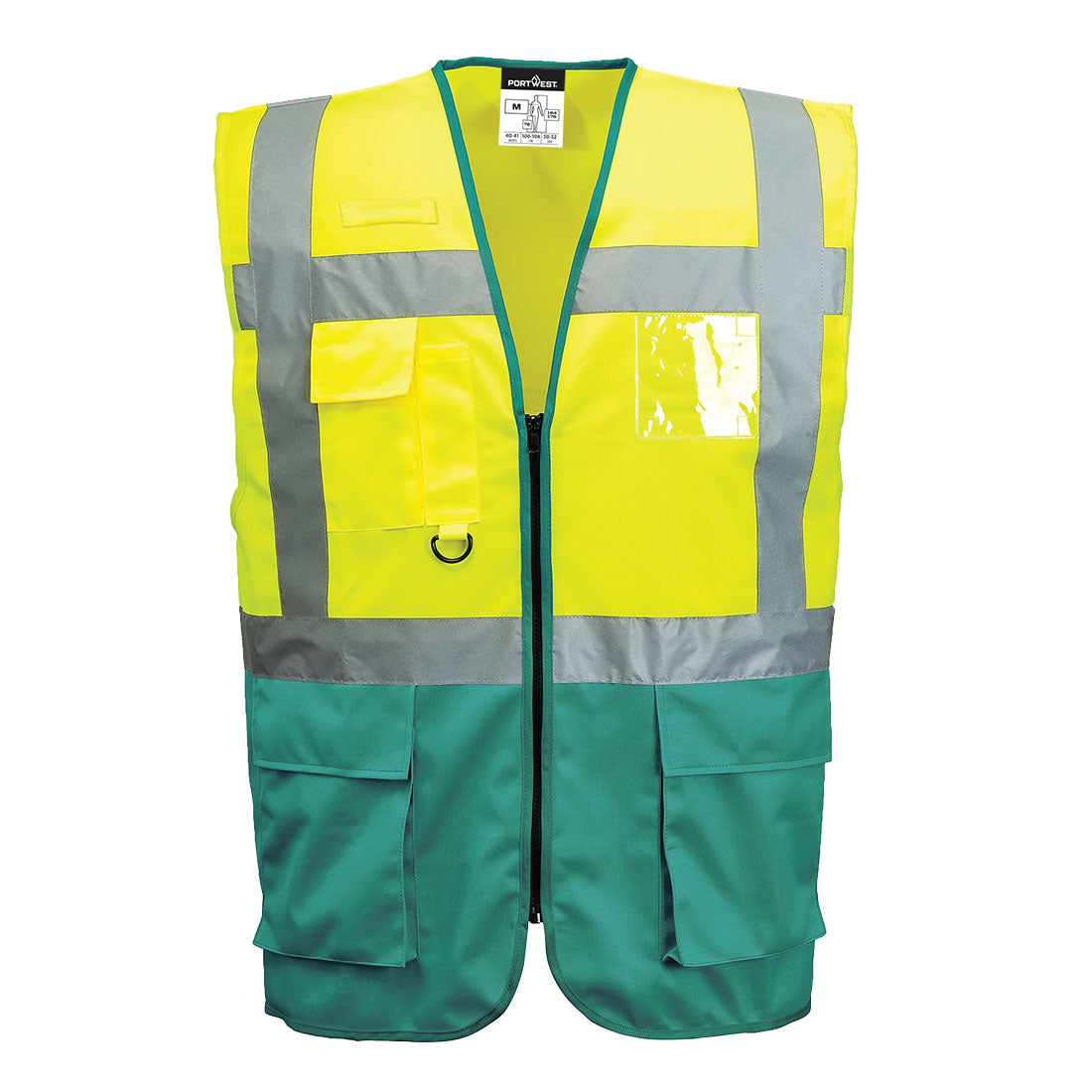 Warsaw Hi-Vis Contrast Executive Vest - Yellow/Green