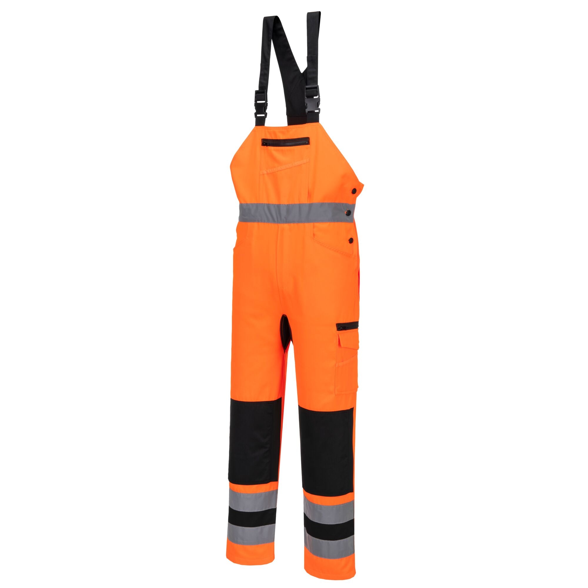 WX2 Eco Stretch Hi-Vis Amerikaanse Overall - Oranje/Zwart - opname 2