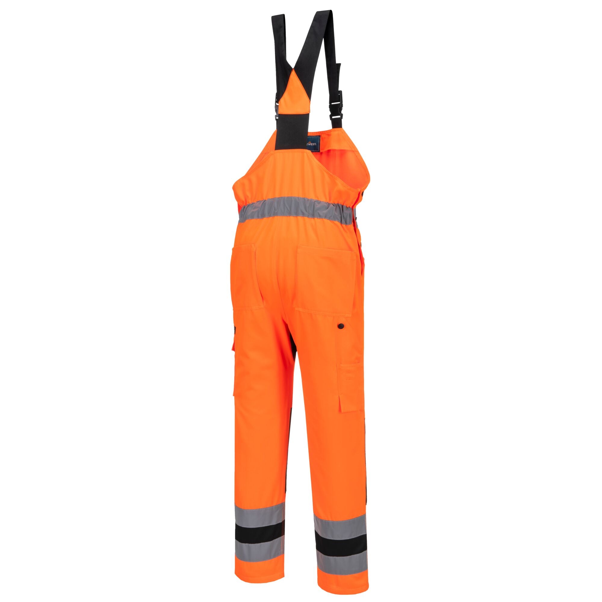 WX2 Eco Stretch Hi-Vis Amerikaanse Overall - Oranje/Zwart - opname 3