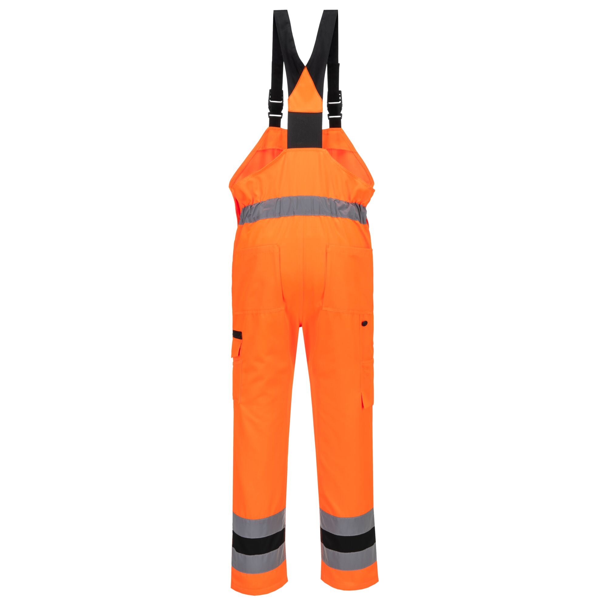 WX2 Eco Stretch Hi-Vis Amerikaanse Overall - Oranje/Zwart - achterkant