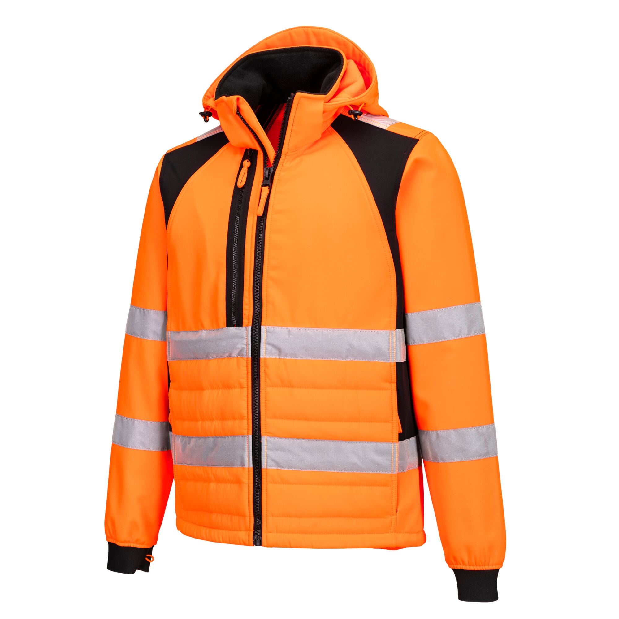 WX2 Eco Hi-Vis Hybride Jack - Oranje/Zwart - opname 2