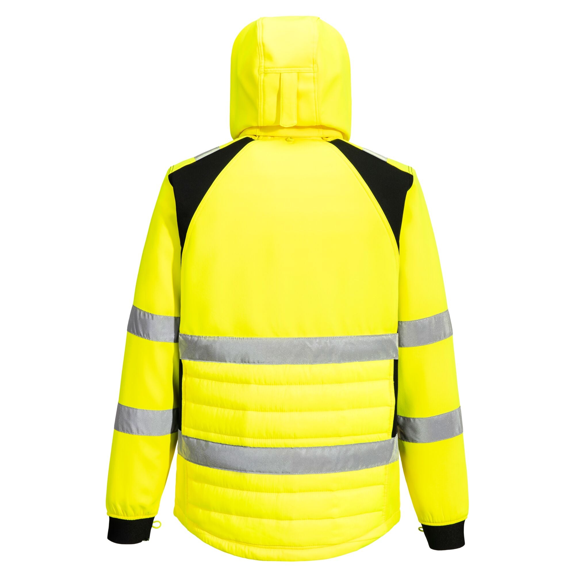 WX2 Eco Hi-Vis Hybride Jack - Geel/Zwart - achterkant