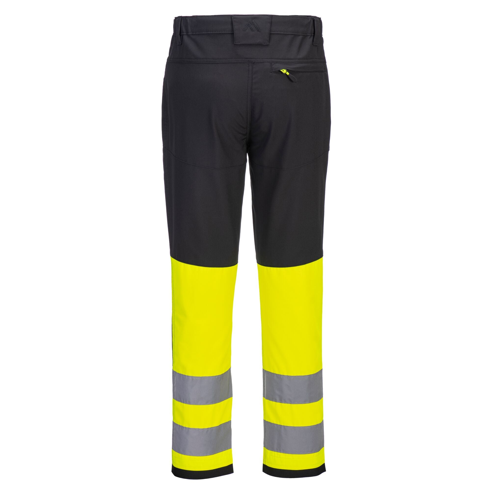 WX2 Eco Hi-Vis Klasse 1 Service Broek - Geel/Zwart - achterkant