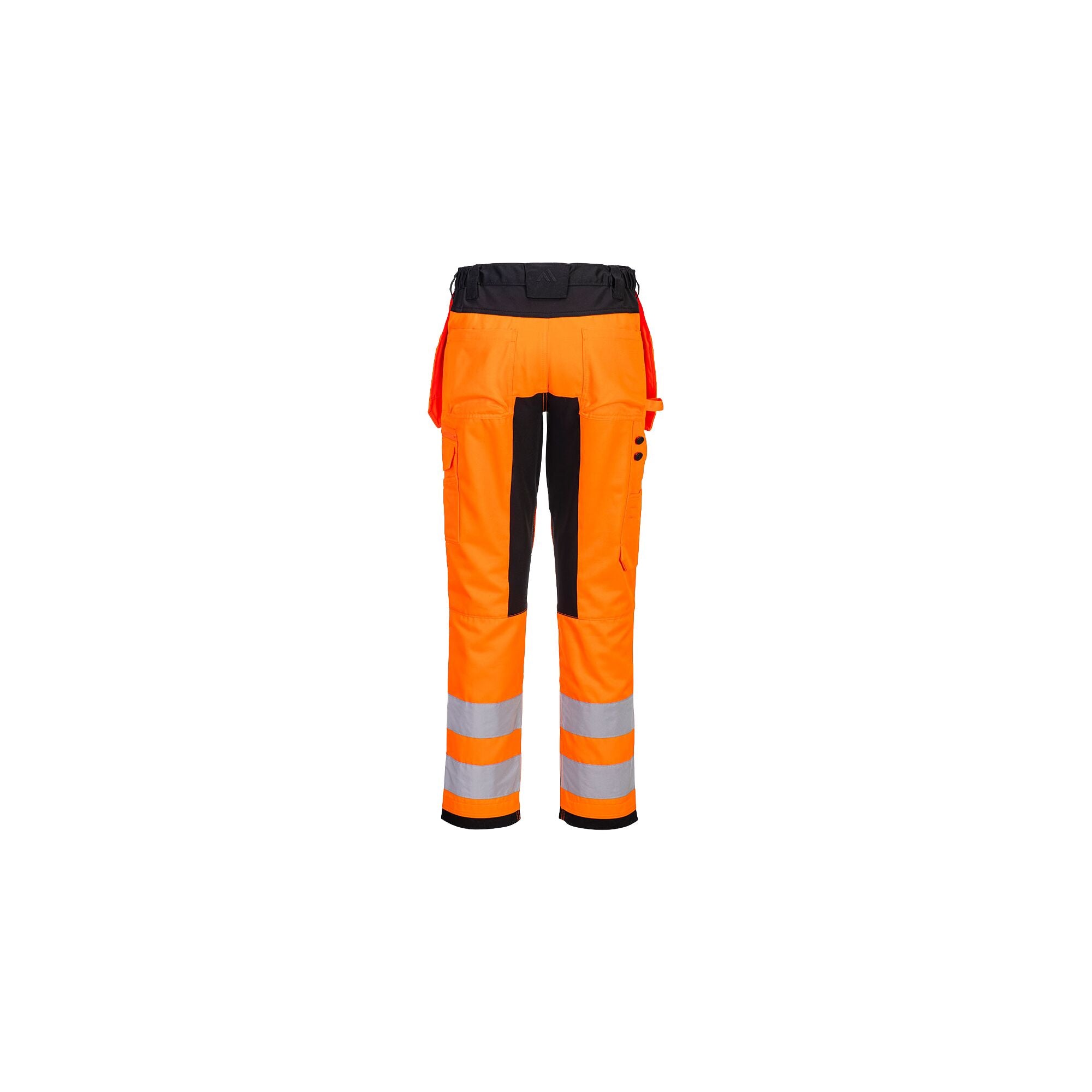 WX2 Eco Hi-Vis broek met Holsterzakken - Oranje/Zwart - achterkant