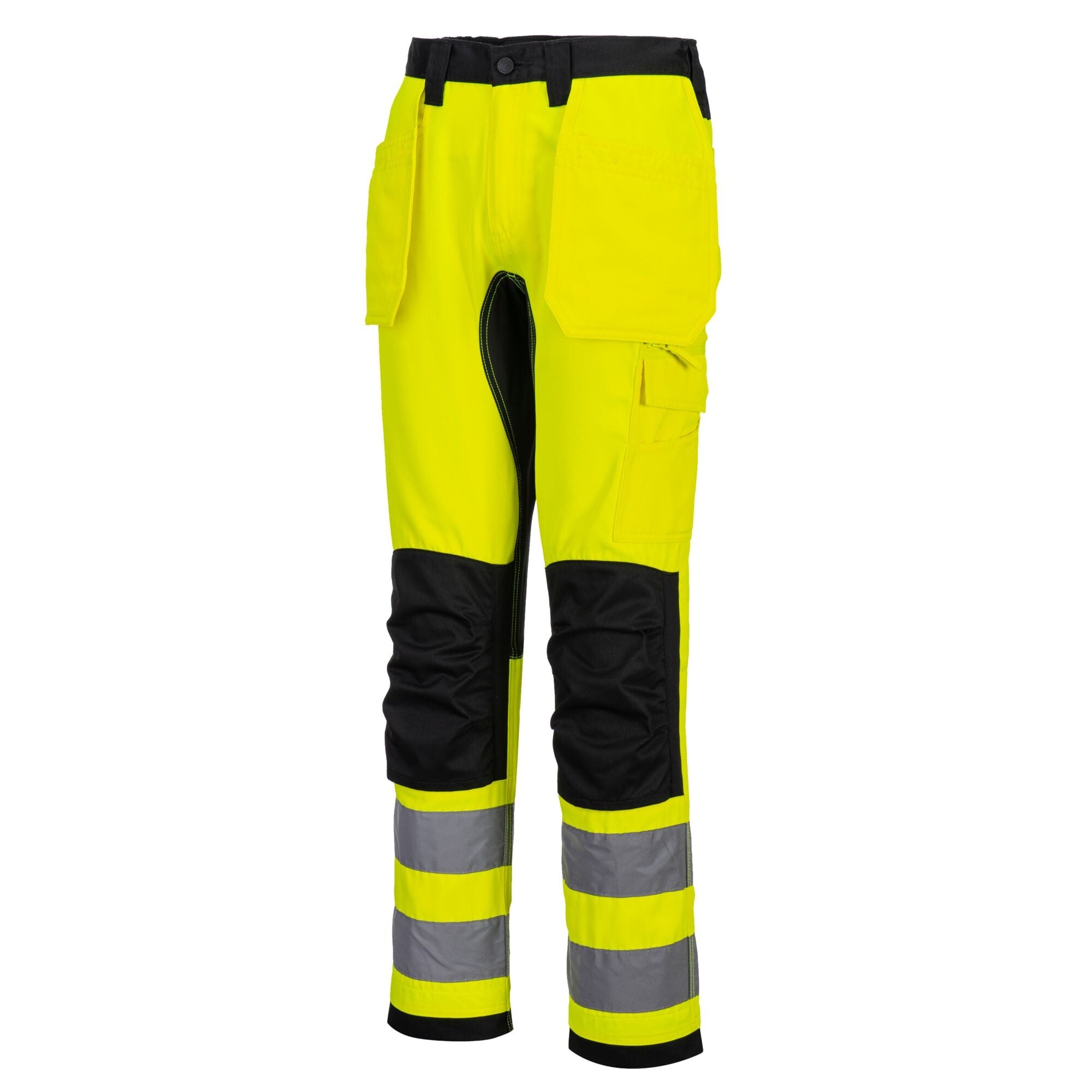WX2 Eco Hi-Vis broek met Holsterzakken - Geel/Zwart - opname 2