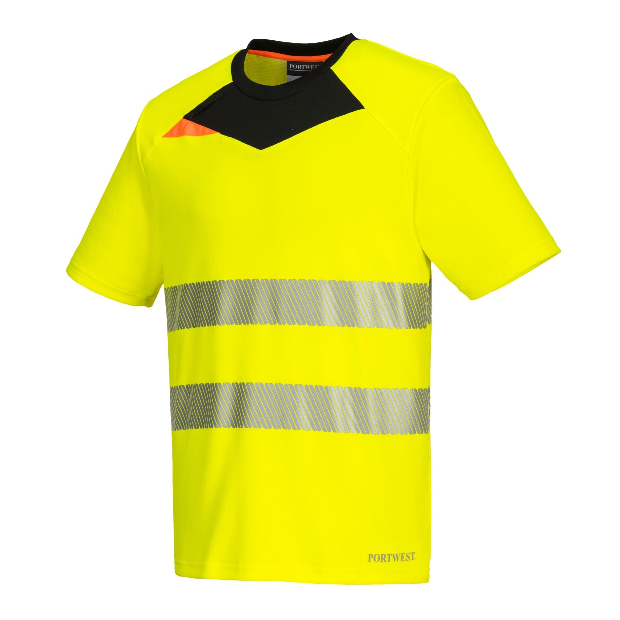 DX4 Hi-Vis T-shirt K/M - Geel/Zwart - opname 2