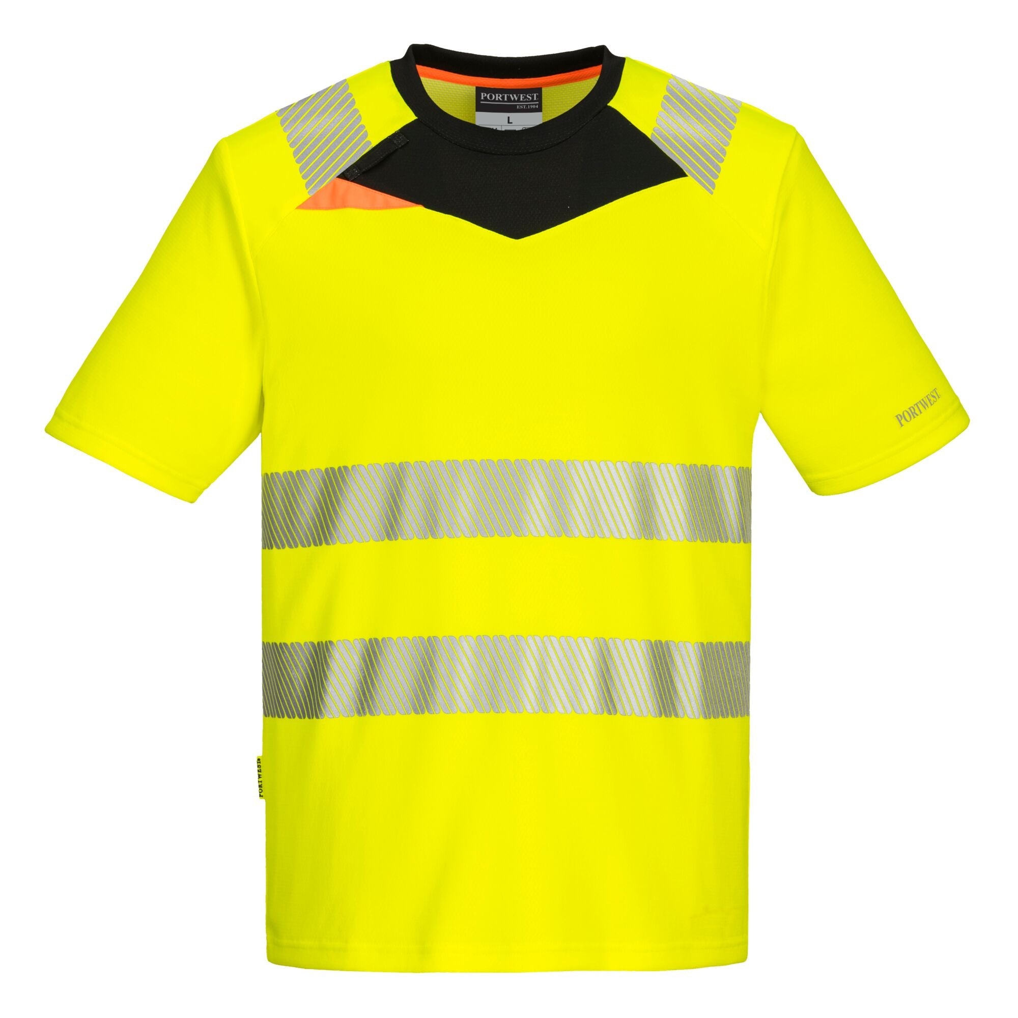 DX4 Hi-Vis T-shirt K/M - Geel/Zwart