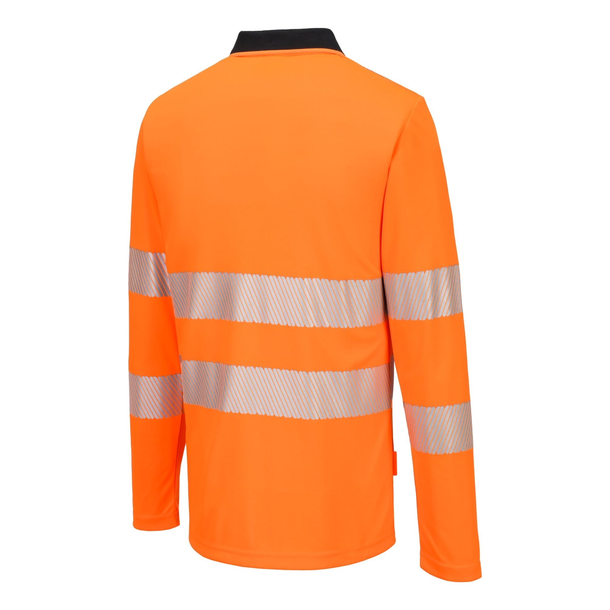 DX4 Hi-Vis polo lange mouw met rits - Oranje/Zwart - opname 3