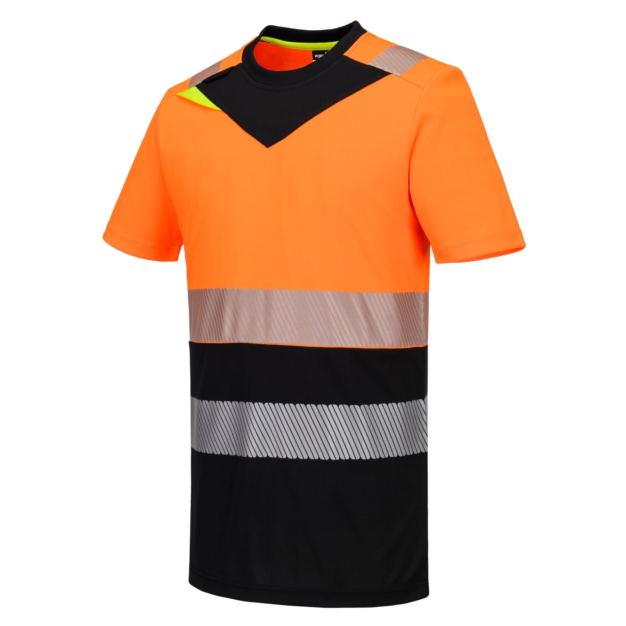 DX4 Hi-Vis T-shirt korte mouw klasse 1 - Oranje/Zwart - opname 2