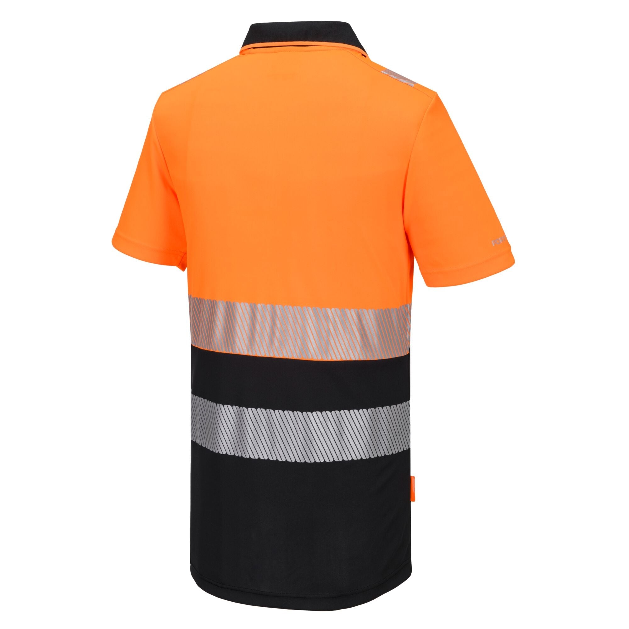 DX4 Hi-Vis polo korte mouw met rits - Oranje/Zwart - opname 3