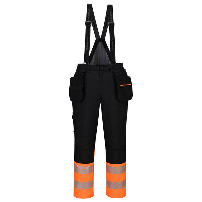 DX4 Hi-Vis Class 1 Winter Bib and Brace - Orange/Black