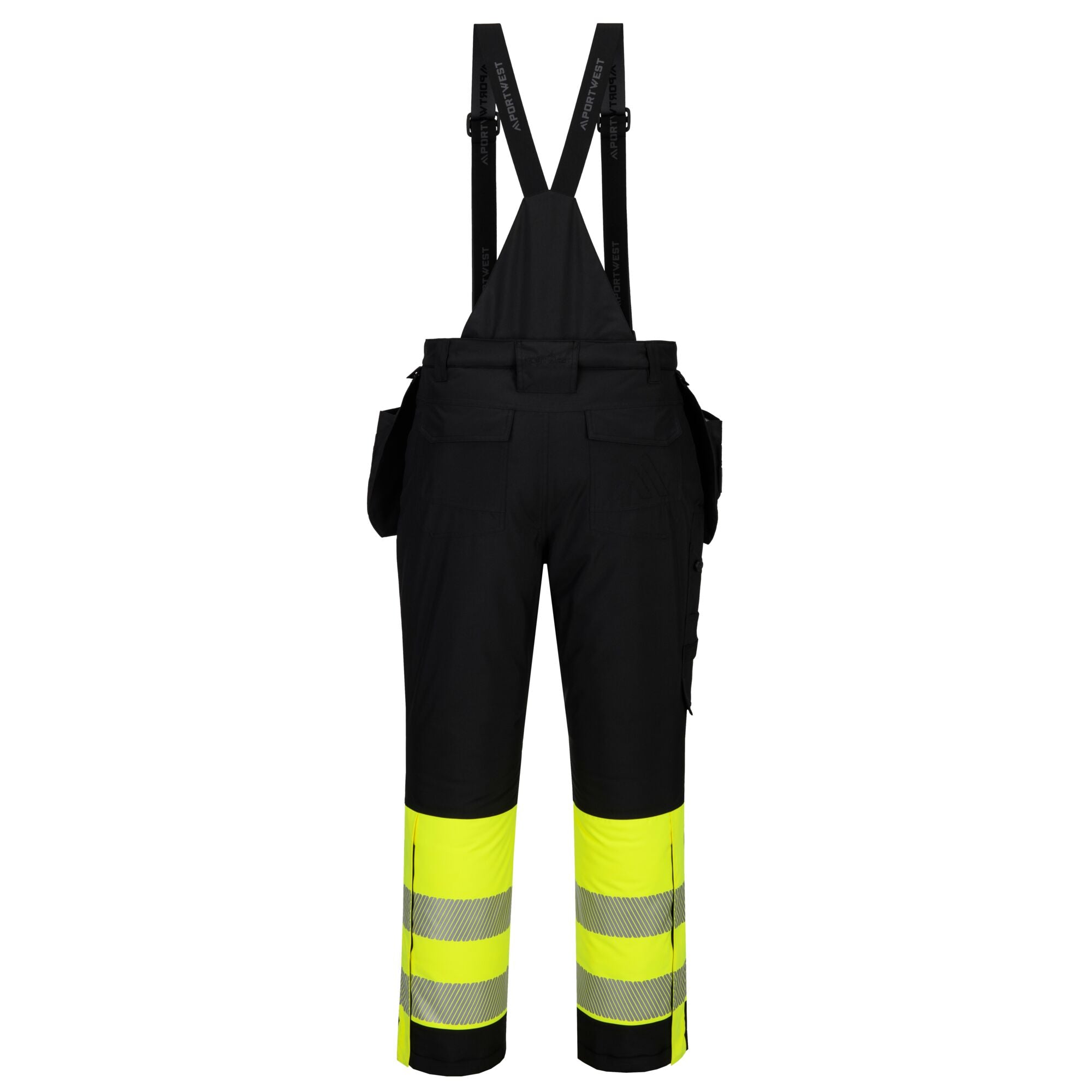 DX4 Hi-Vis Klasse 1 Winter Amerikaanse Overall - Geel/Zwart - achterkant