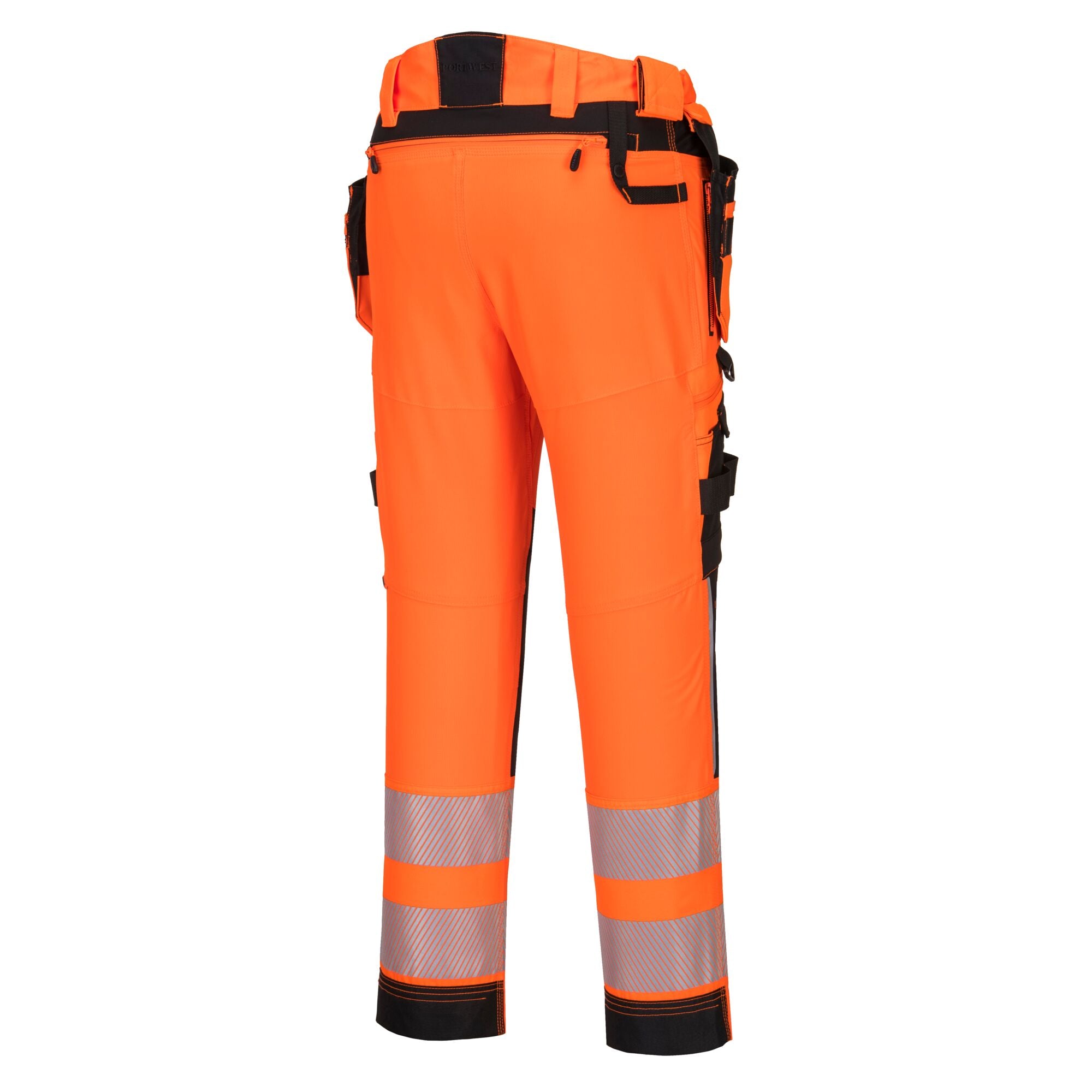 DX4-Hi-Vis broek met afneembare holsterzakken DX442 - Oranje/Zwart - opname 3