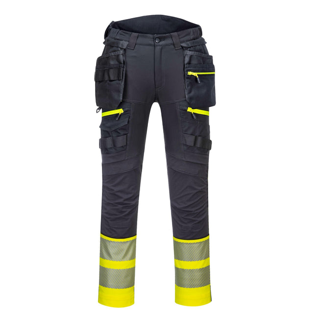 DX4 Hi-Vis afneembare holsterzak klasse 1 broek - Geel/Zwart