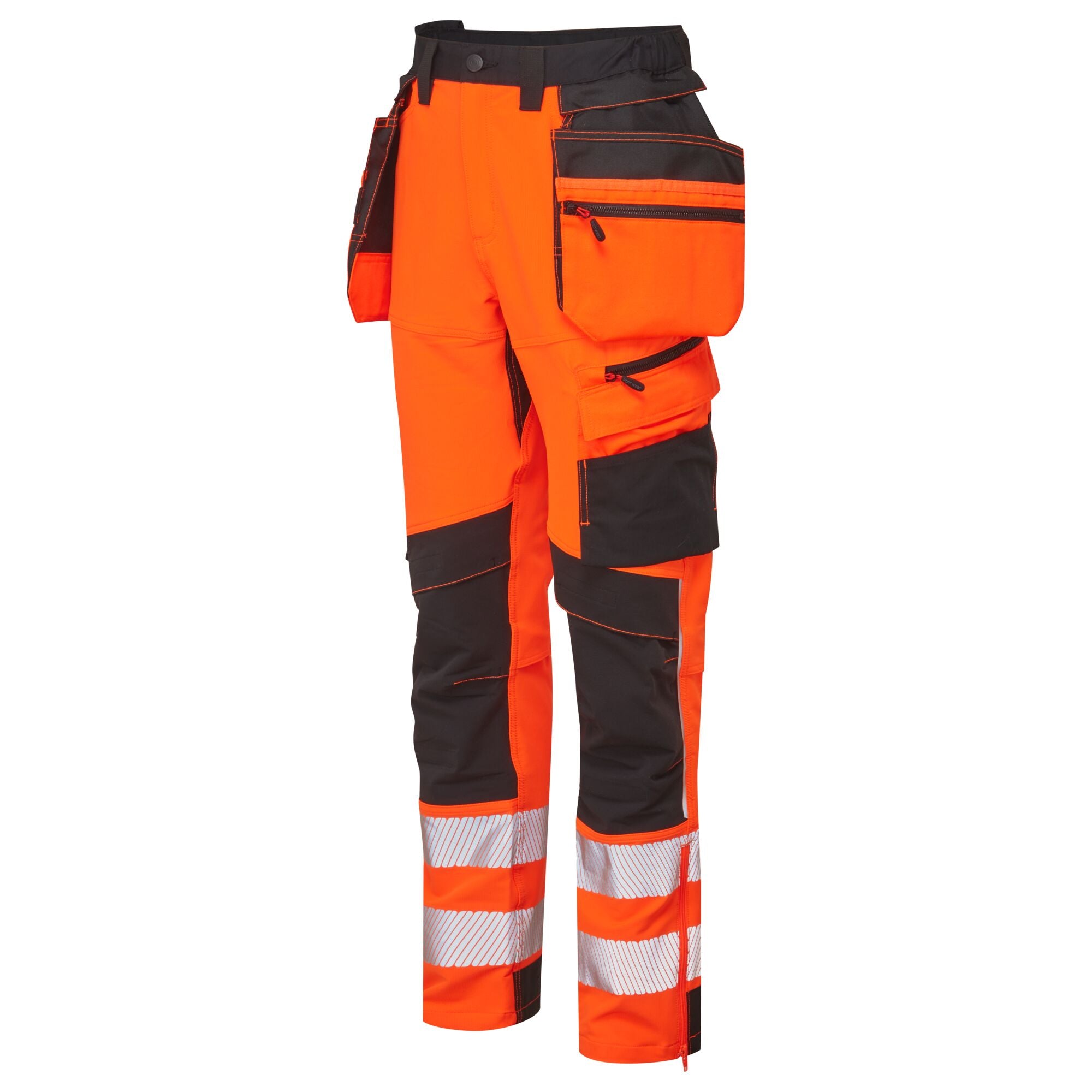 DX4-Hi-Vis Broek met afneembare holsterzakken DX454 - Oranje/Zwart - opname 2