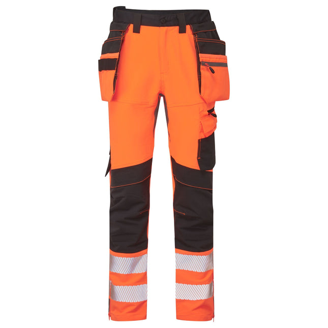 DX4-Hi-Vis Broek met afneembare holsterzakken DX454 - Oranje/Zwart