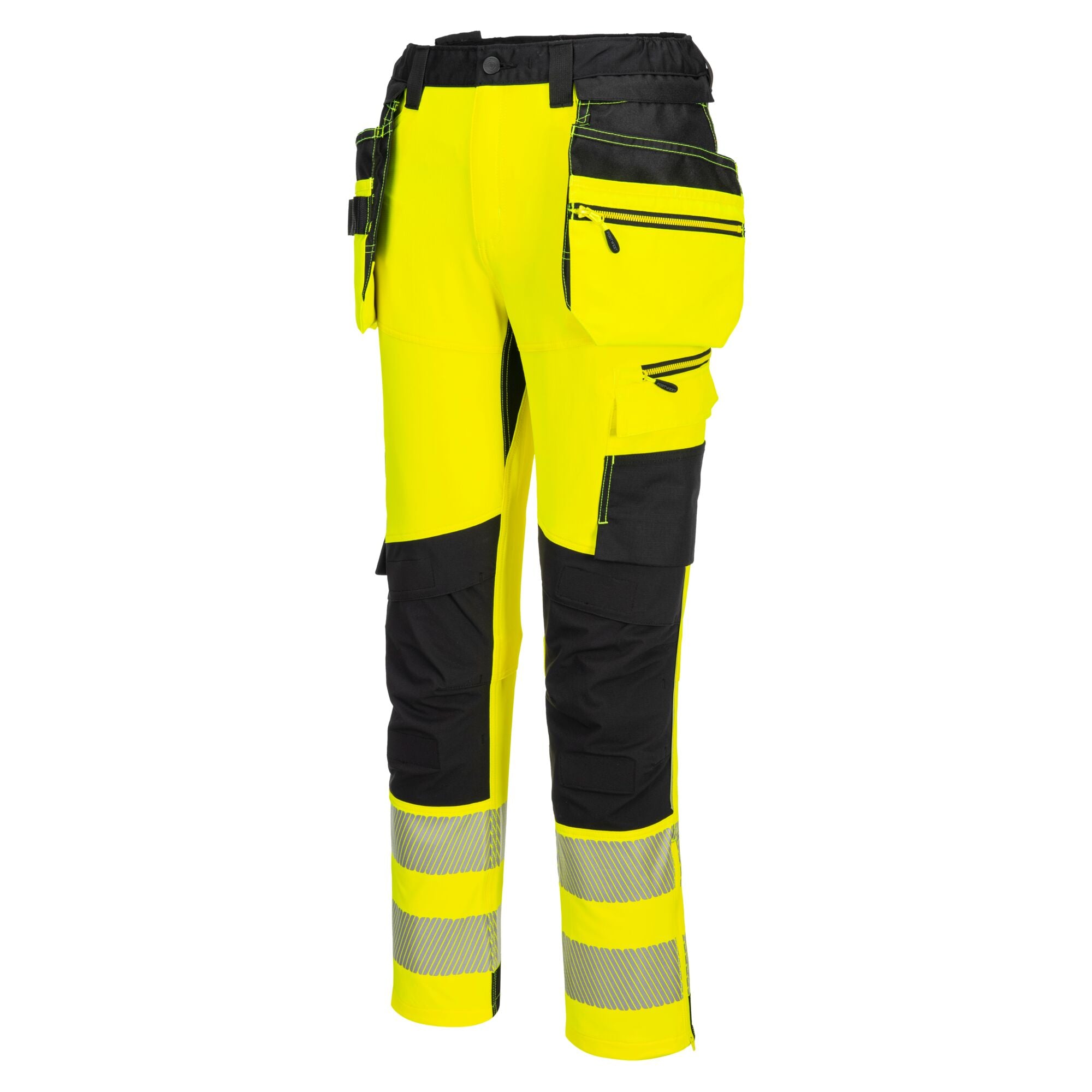 DX4-Hi-Vis Broek met afneembare holsterzakken DX454 - Geel/Zwart - opname 2