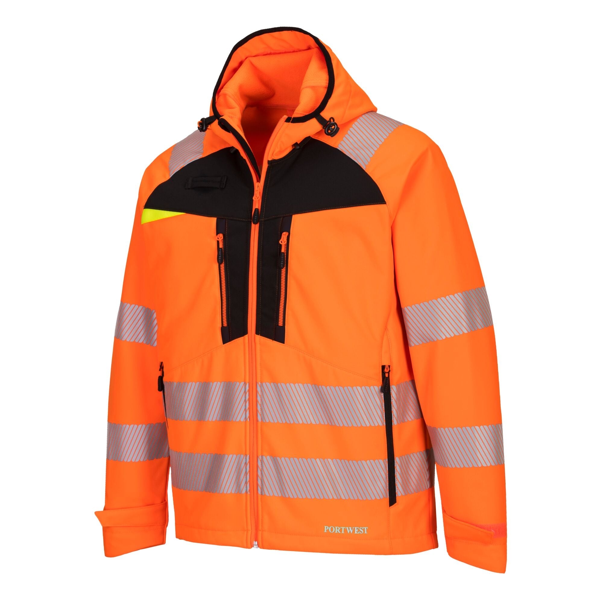 DX4 Hi-Vis Softshell jas (3L) - Oranje/Zwart - opname 2