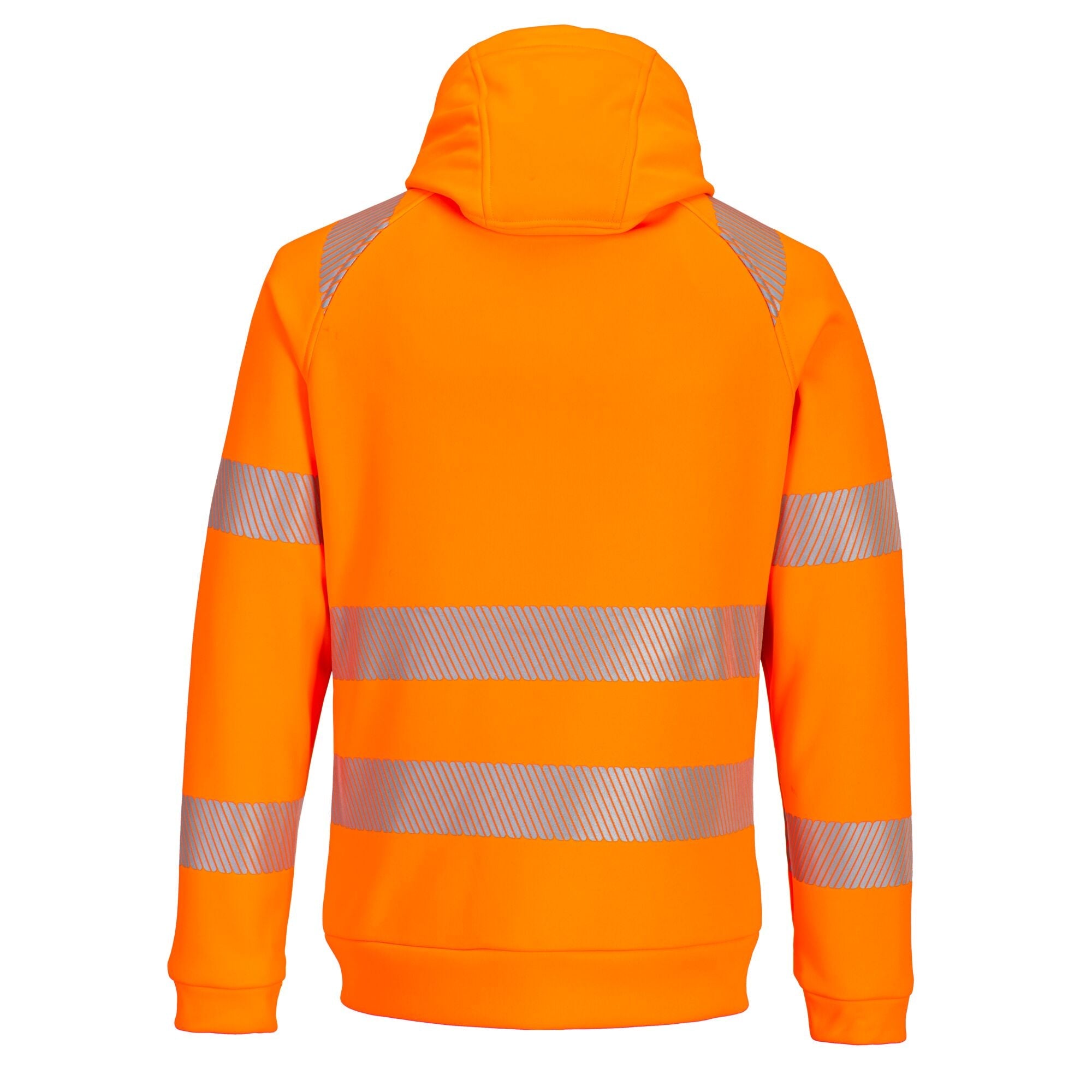 DX4 Hi-Vis Sweatshirt met rits - Oranje/Zwart - achterkant