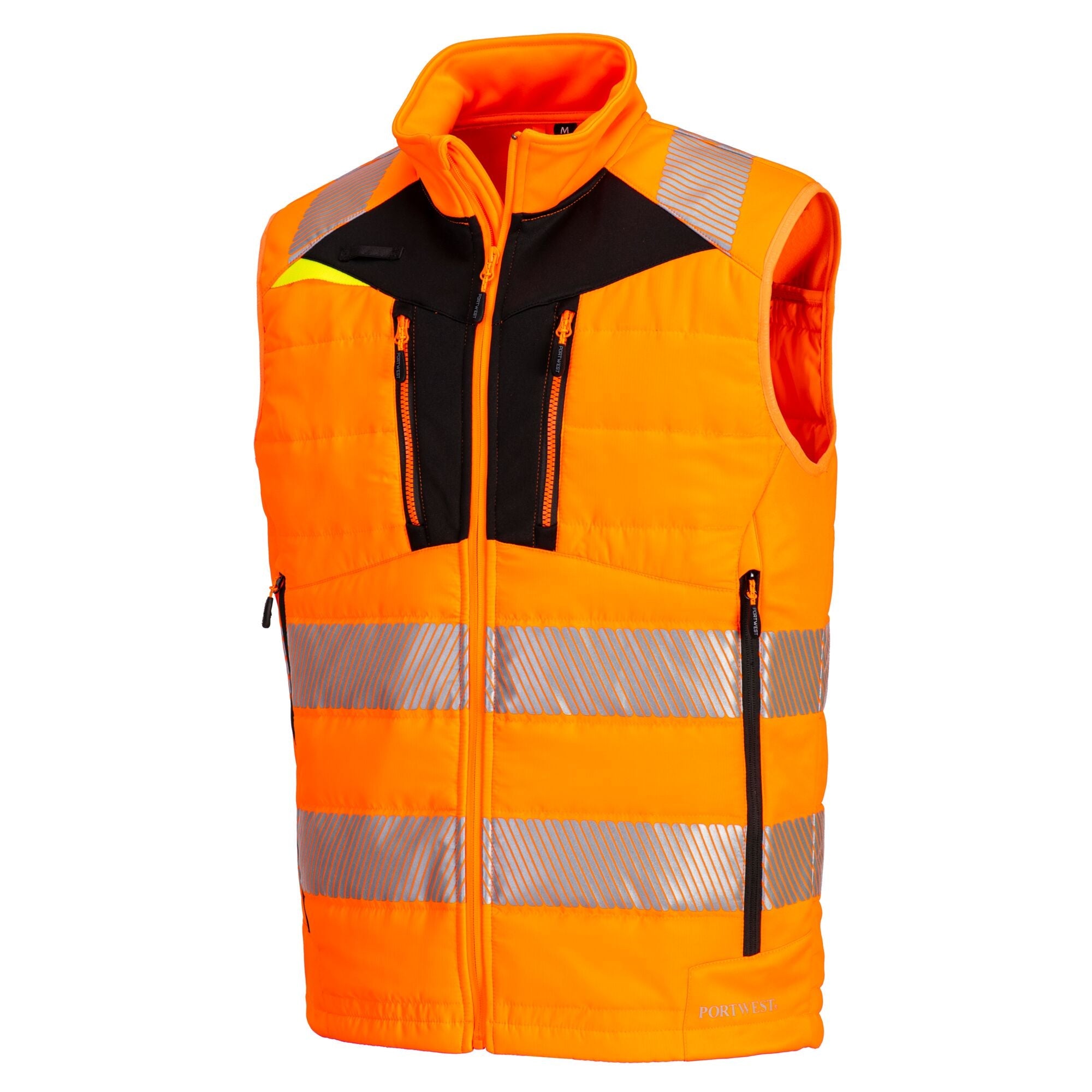 DX4 Hi-Vis Softshell Gilet - Oranje/Zwart - opname 2