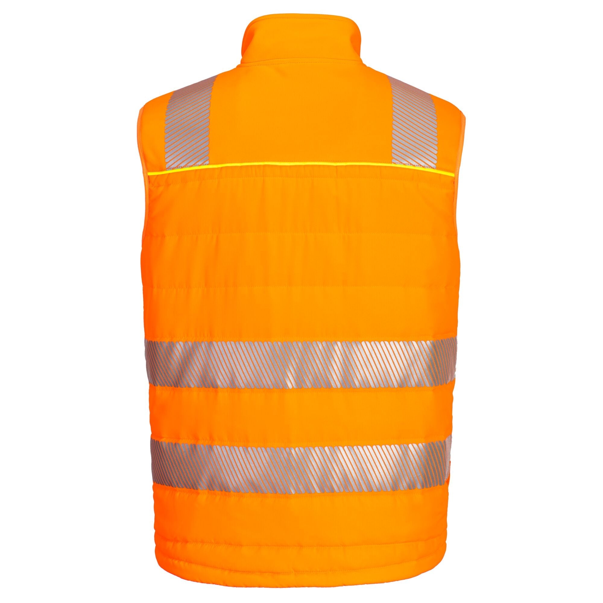 DX4 Hi-Vis Softshell Gilet - Oranje/Zwart - achterkant
