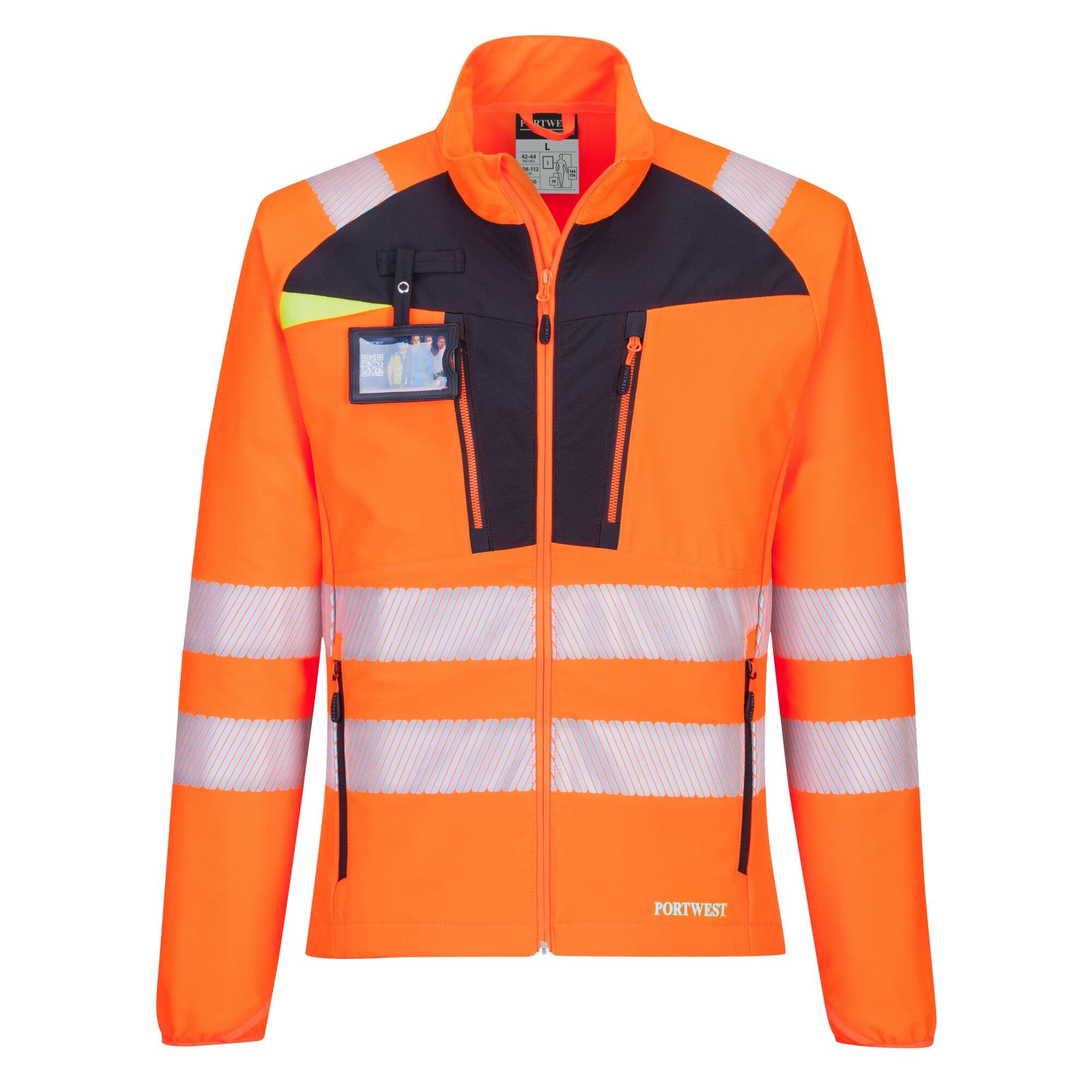 DX4 Hi-Vis Zip Base Layer - Oranje/Zwart - opname 4