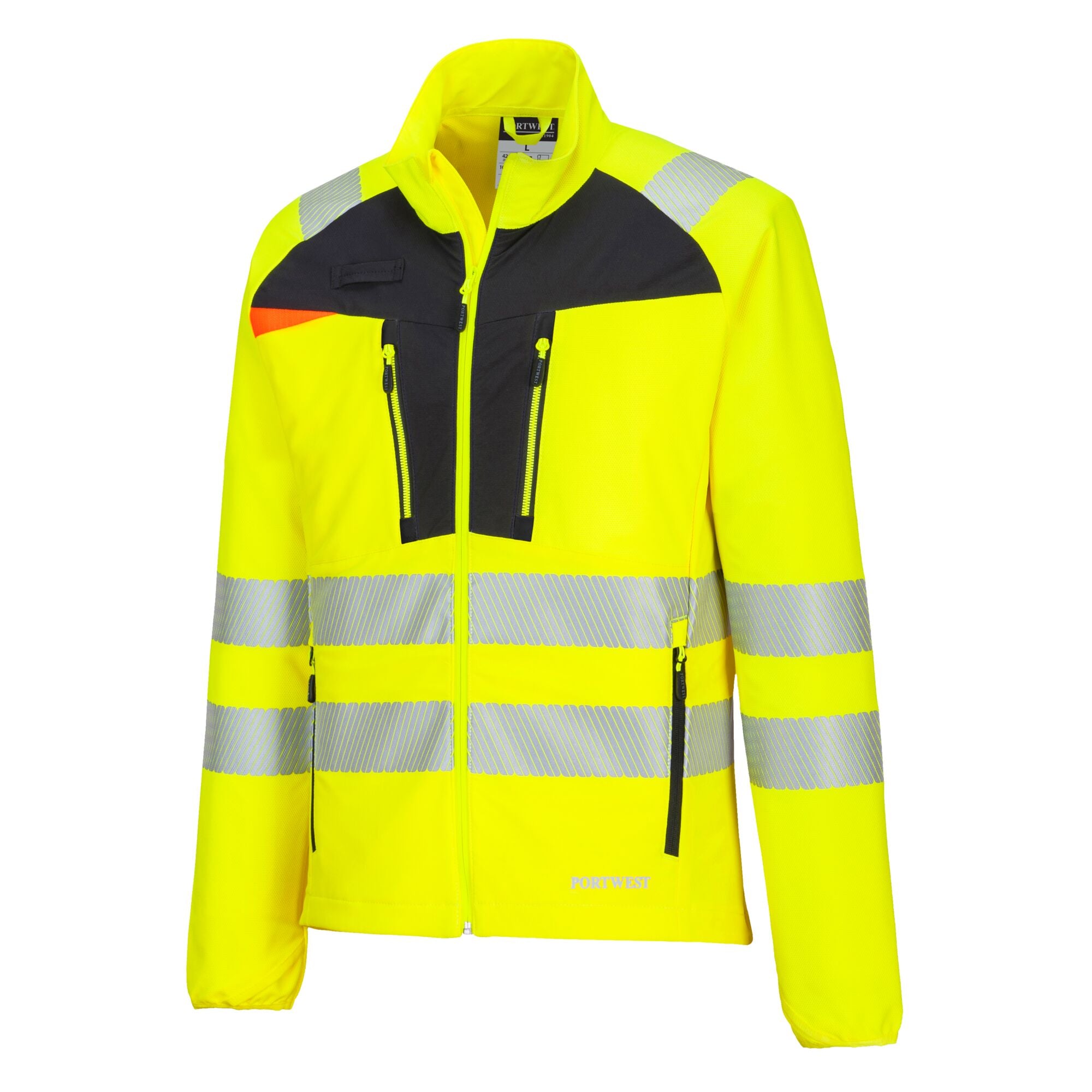 DX4 Hi-Vis Zip Base Layer - Geel/Zwart - opname 2