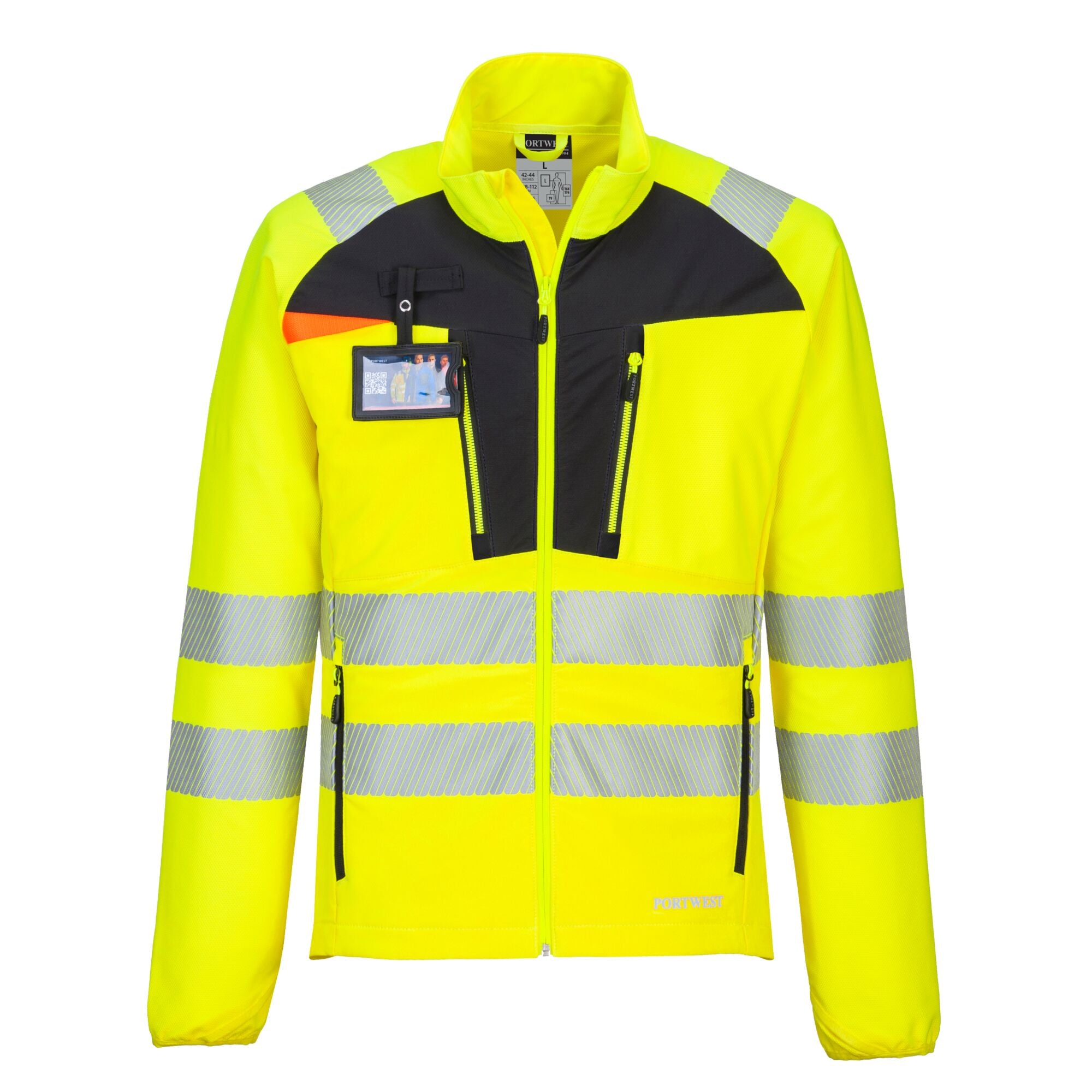 DX4 Hi-Vis Zip Base Layer - Geel/Zwart - opname 4