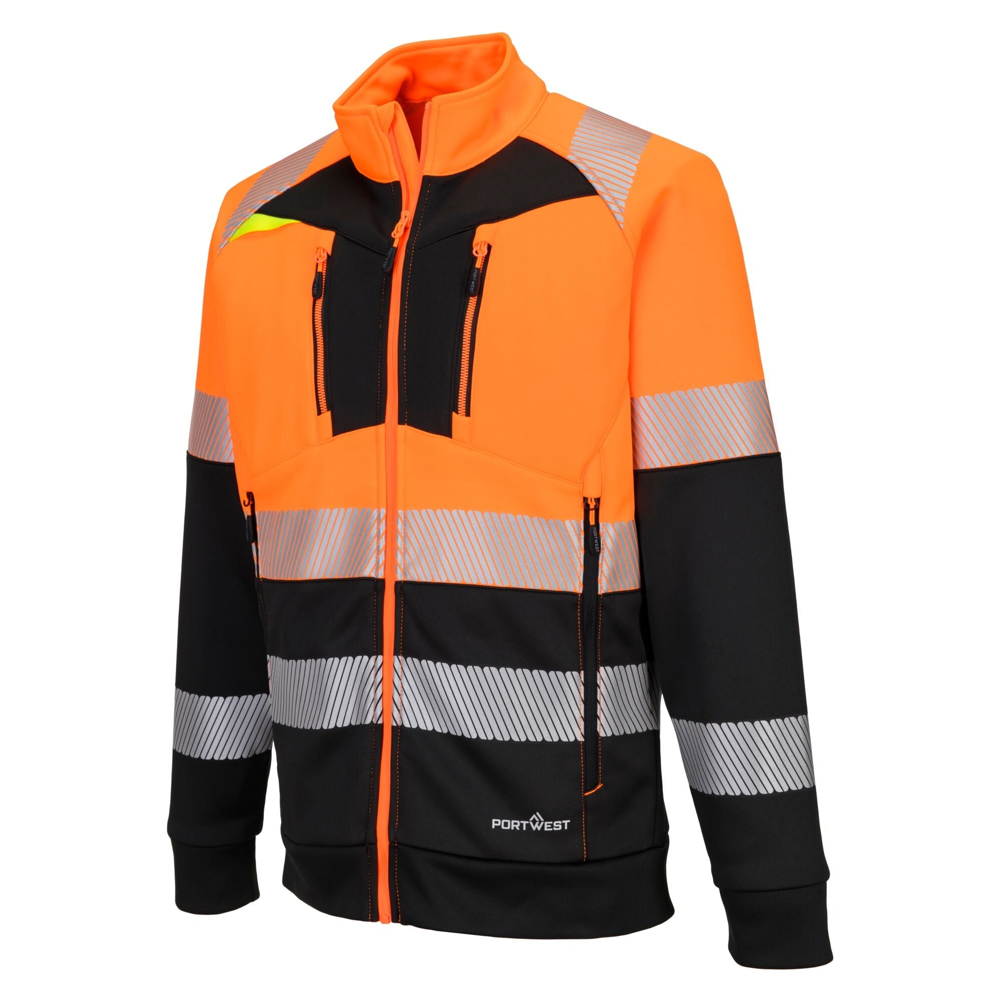 DX4 Hi-Vis klasse 1 Sweatshirt met rits - Oranje/Zwart - opname 2