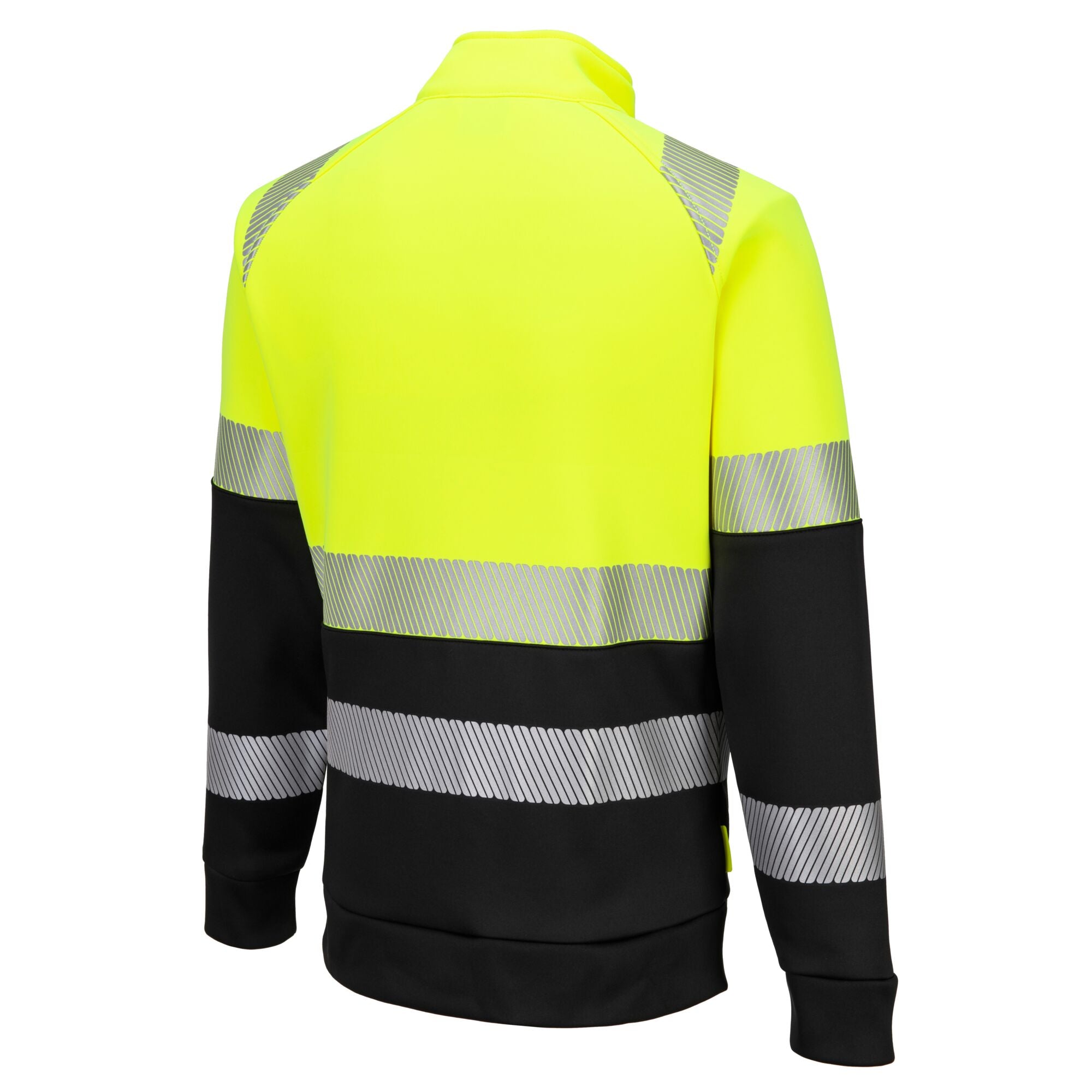DX4 Hi-Vis klasse 1 Sweatshirt met rits - Geel/Zwart - opname 3