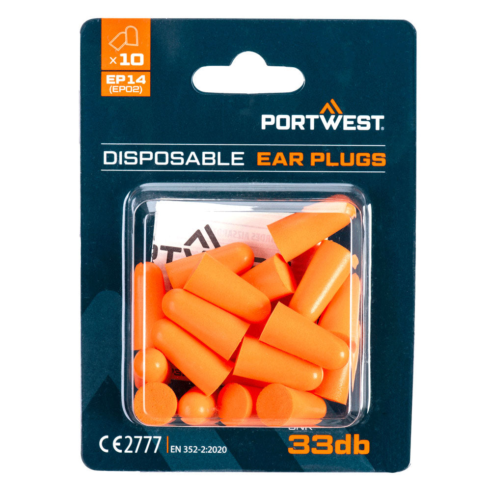 PU Foam Earplugs (10 pairs)